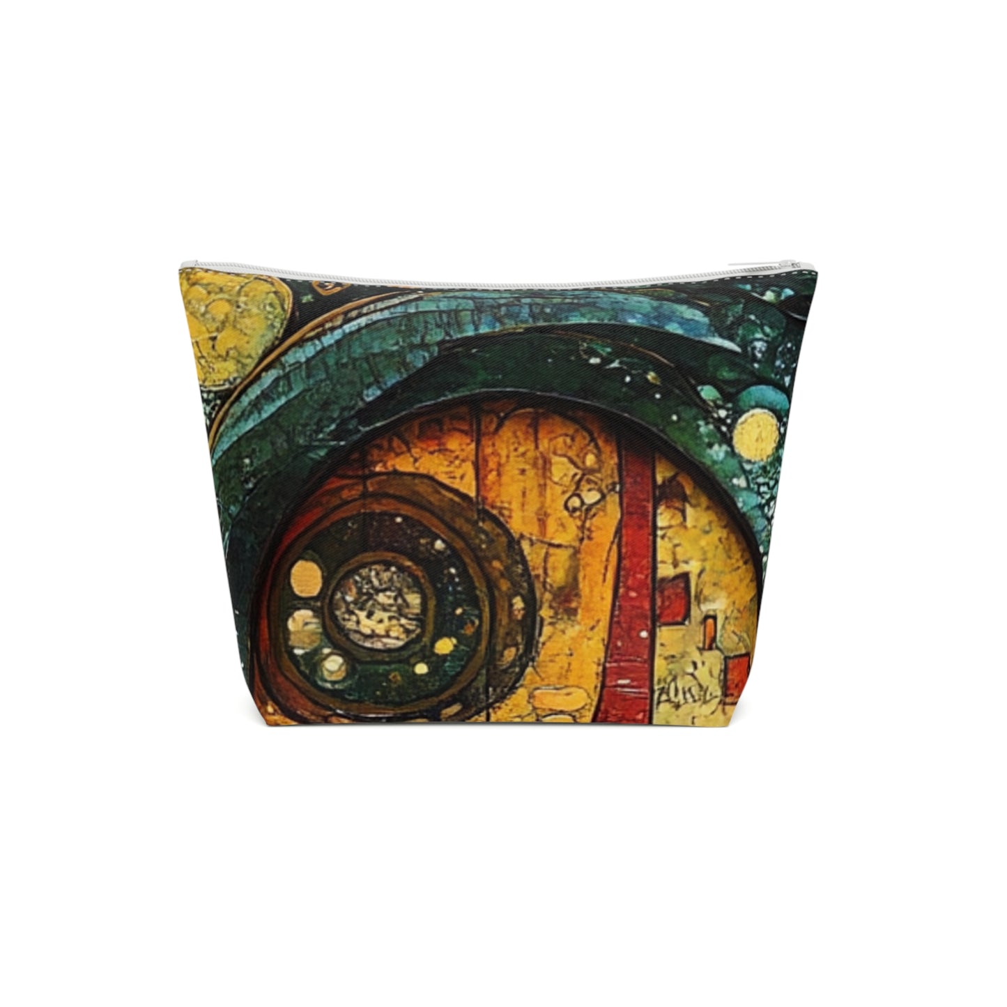 Fairy Door Artistic Cotton Cosmetic Bag - Unique Makeup Pouch, Gift for Her, Travel Organizer, Bohemian Style, Everyday Essentials