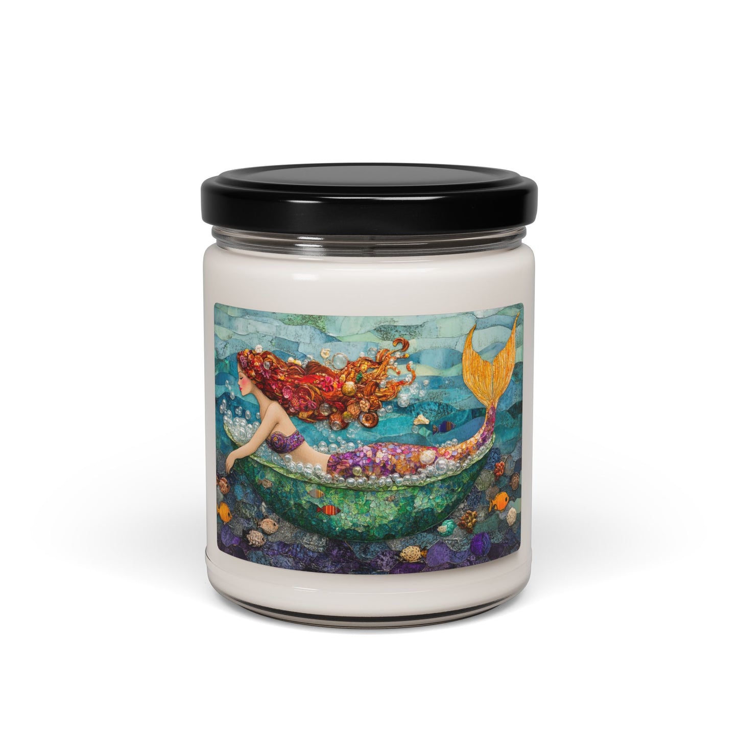 Mermaid Scented Soy Candle, Ocean Decor, Relaxation Gift, Home Fragrance, Coastal Vibes, Eco-Friendly Candle