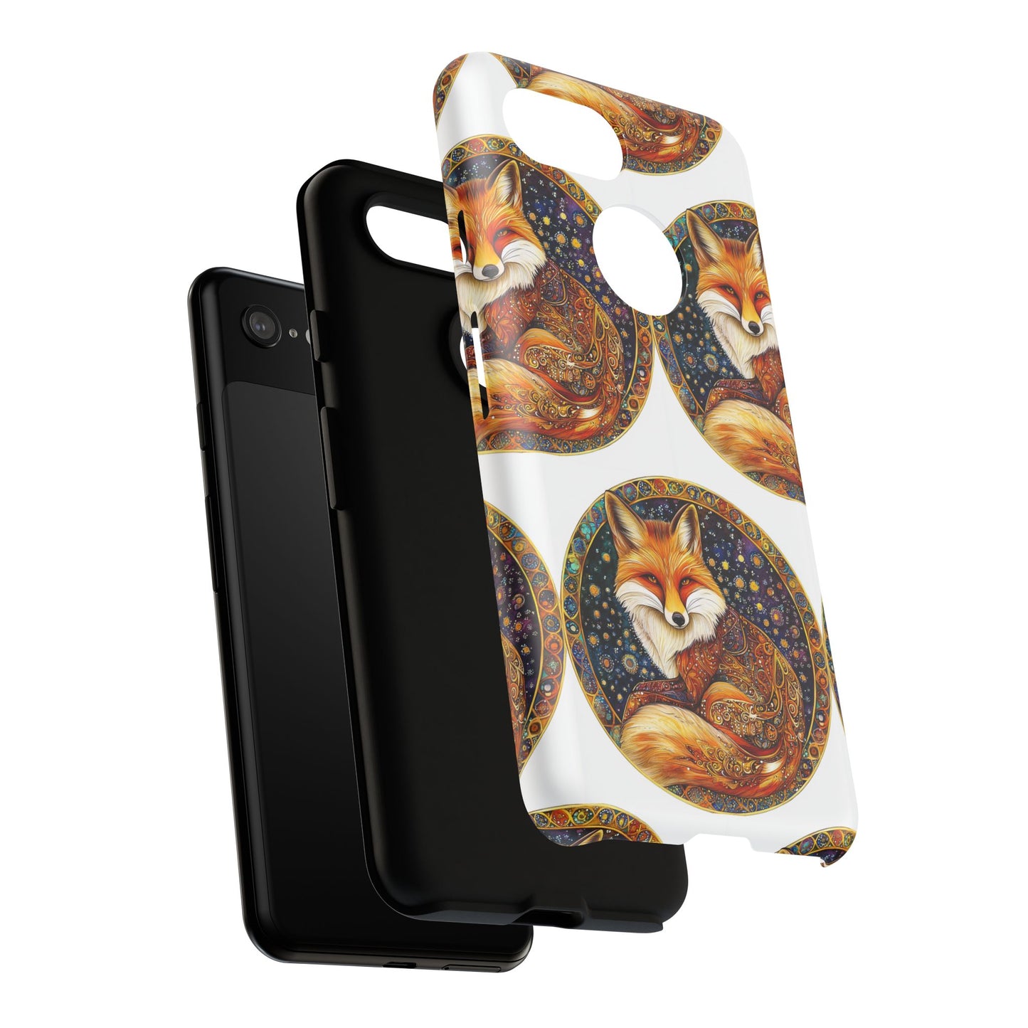 Artistic Fox Phone Case, Tough Phone Cover, Unique Gift for Animal Lovers, Stylish Tech Accessory, Nature-Inspired Decor