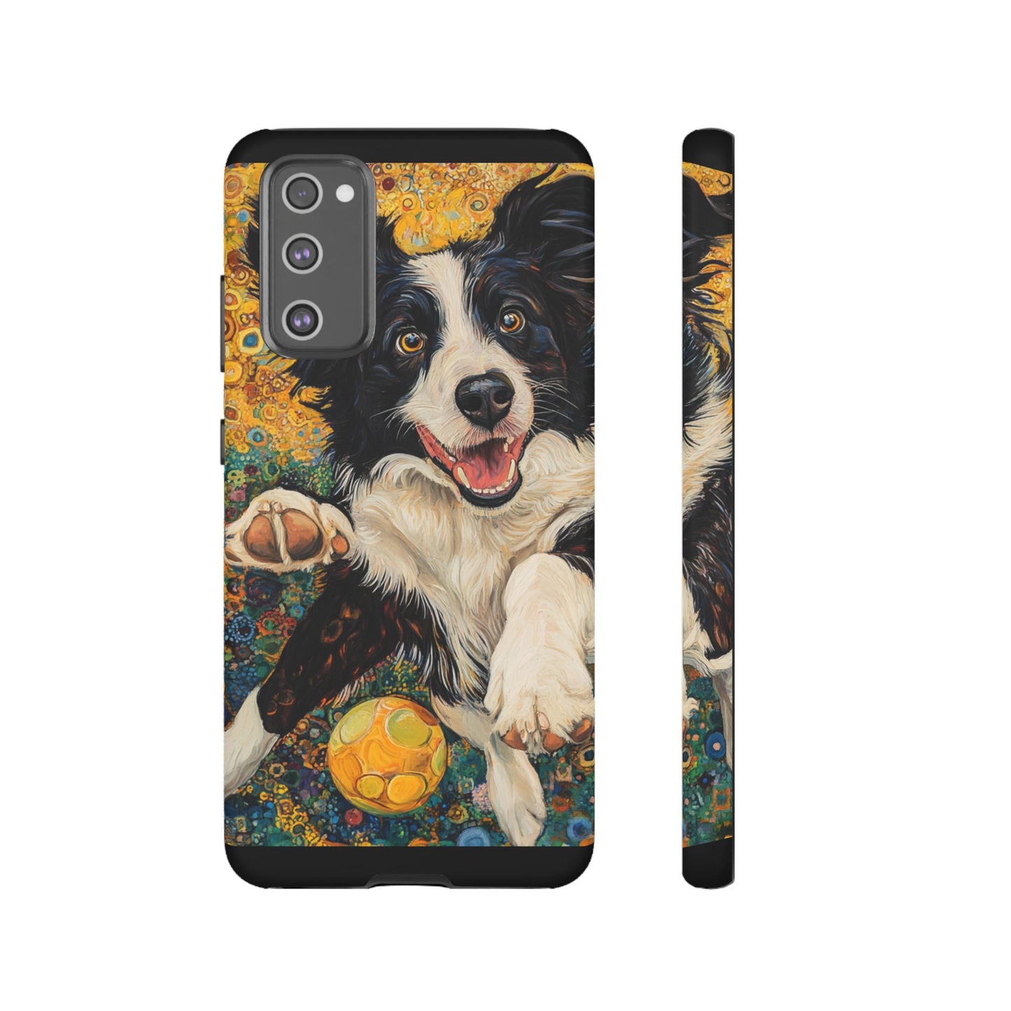 Border Collie Phone Case, Tough Cases, Pet Gifts, Customized Dog Accessories, Dog Mom Gift, Colorful Animal Artwork