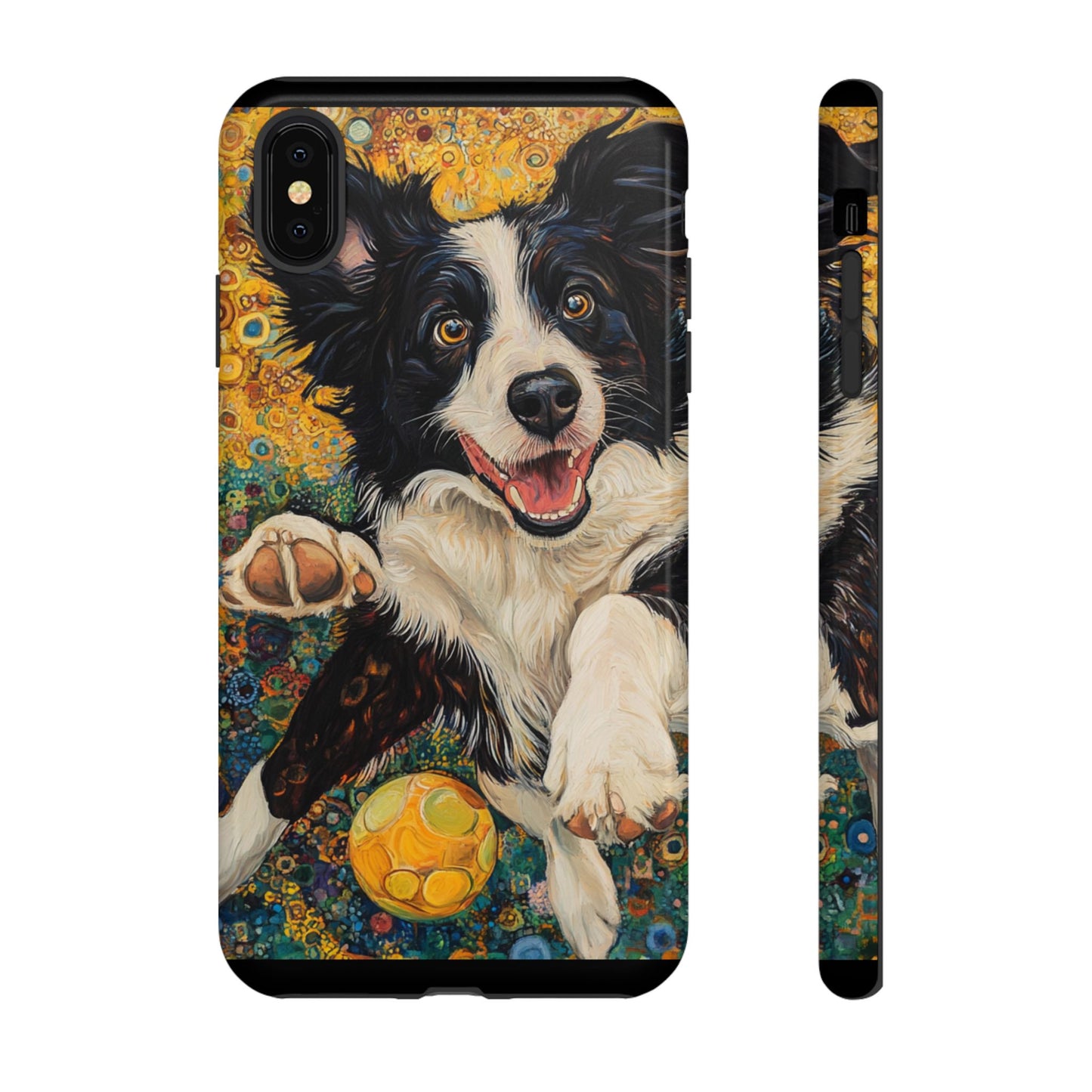 Border Collie Phone Case, Tough Cases, Pet Gifts, Customized Dog Accessories, Dog Mom Gift, Colorful Animal Artwork