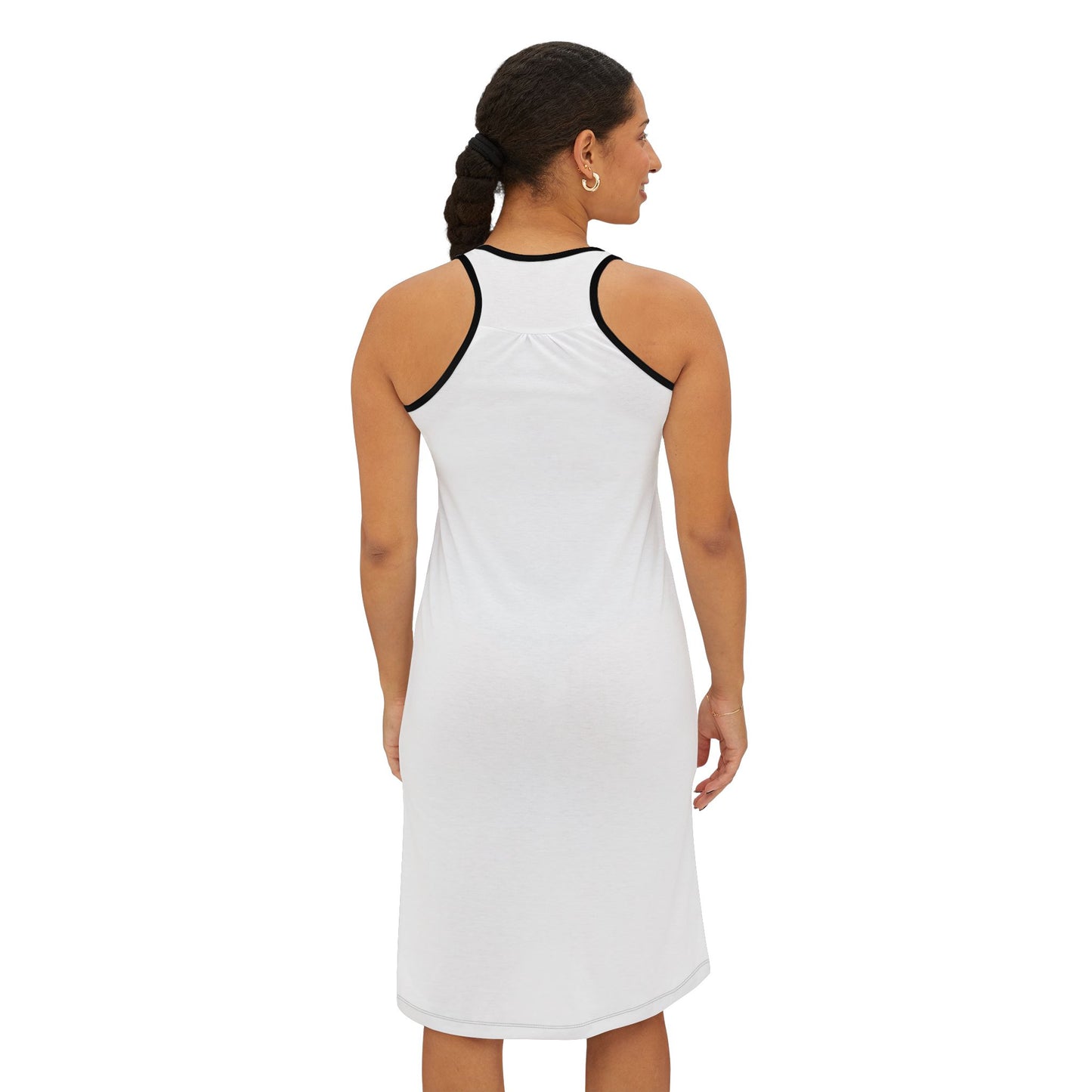 Geisha Cat Women’s Racerback Dress with Cat Design | Summer Fashion, Casual Dress, Beachwear, Festival Attire, Unique Gift
