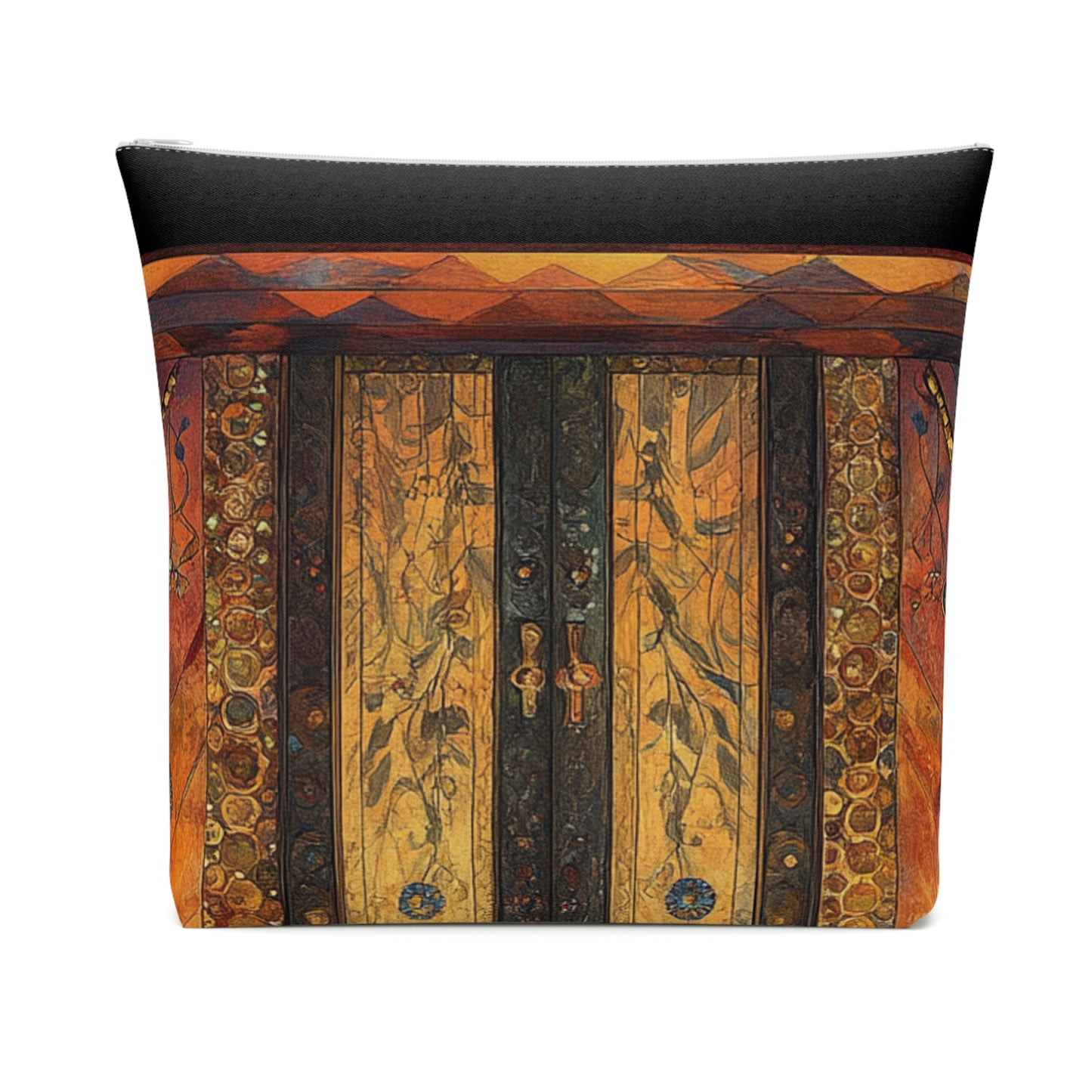 Fairy Door Artistic Cotton Cosmetic Bag - Unique Makeup Pouch, Travel Organizer, Gift for Her, Bohemian Style, Decorative Toiletry Bag