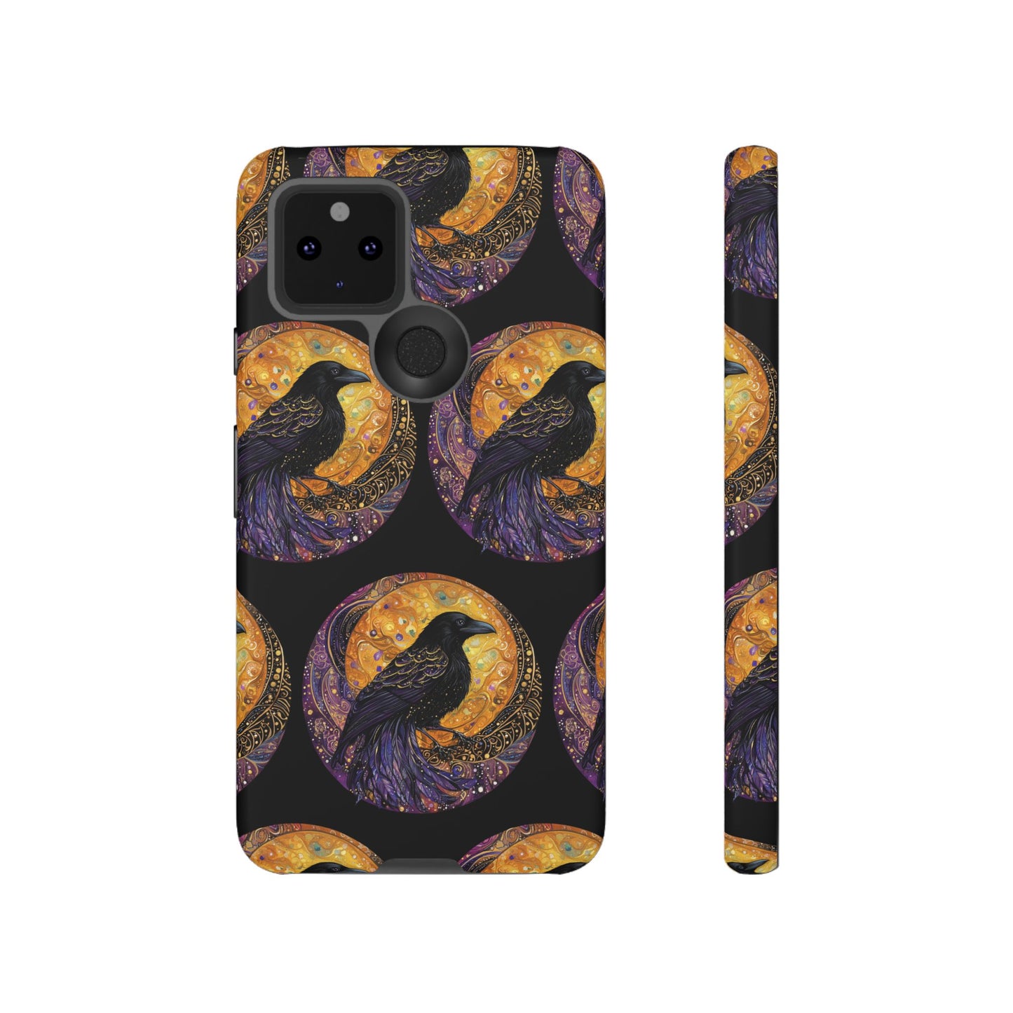 Raven Celestial Phone Case, Astrological Gift, Bird Lover Accessory, Tough Phone Cover, Gothic Aesthetic, Halloween Tech Decor