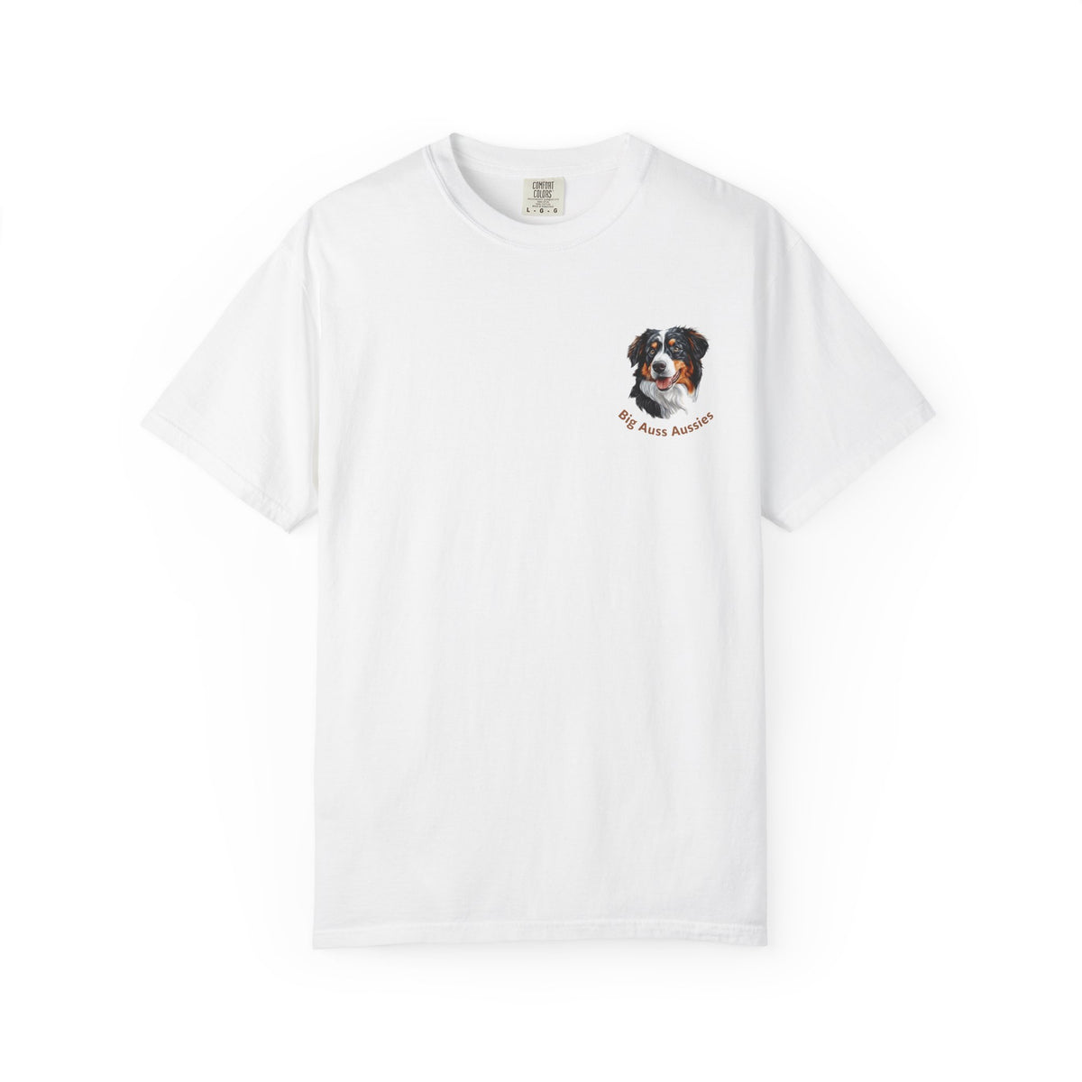 Big Auss Aussies T-shirt, Unisex Garment-Dyed Tee, Tri Color Australian Shepherd