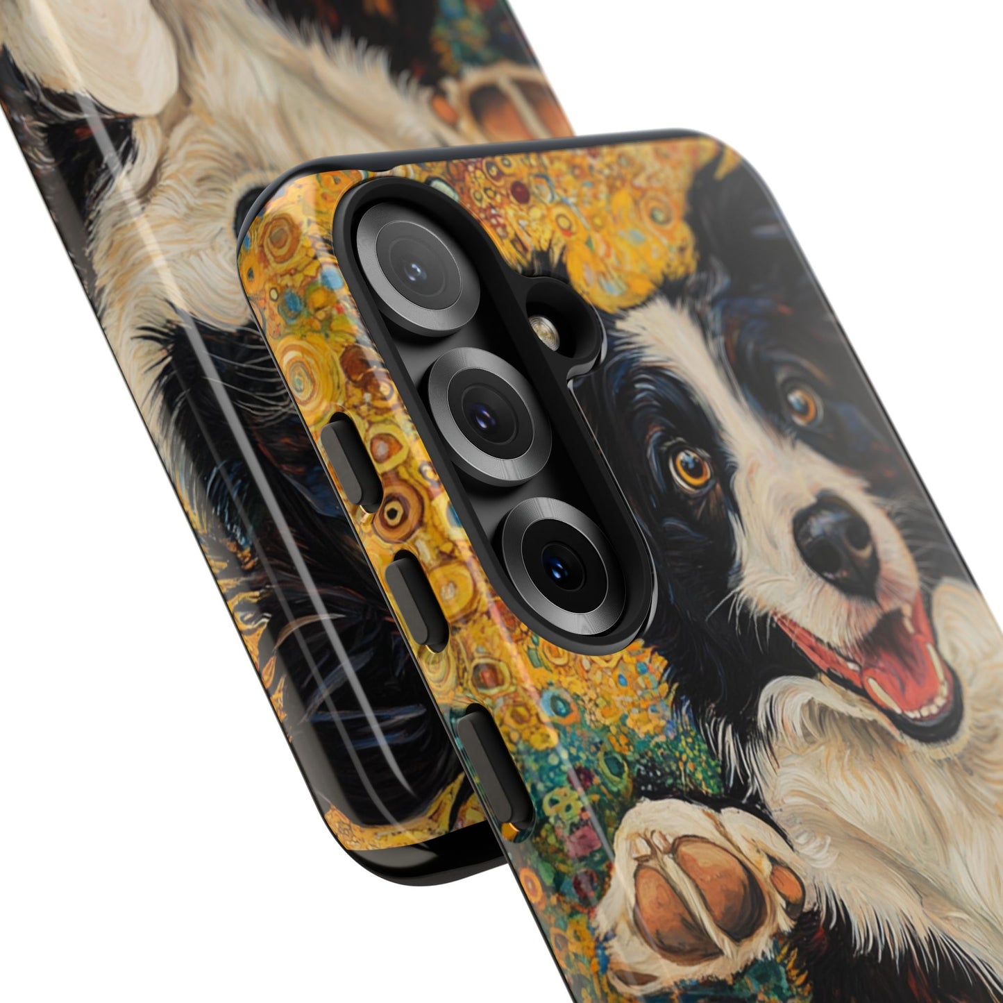 Border Collie Phone Case, Tough Cases, Pet Gifts, Customized Dog Accessories, Dog Mom Gift, Colorful Animal Artwork
