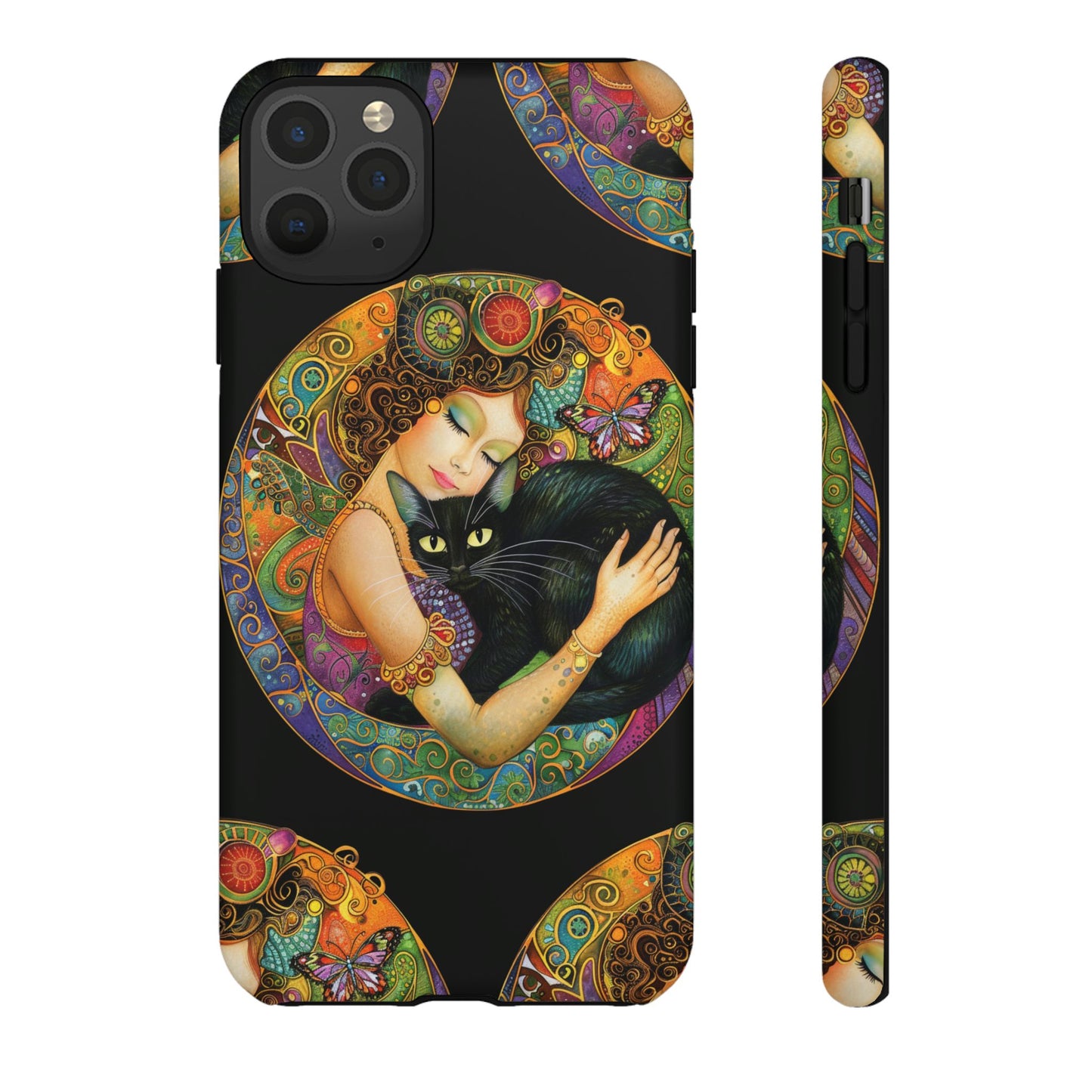 Tough Cases Phone Case, Colorful Protective Cover for Cat Lovers, Trendy Gift for Birthdays, Unique Art Phone Accessories