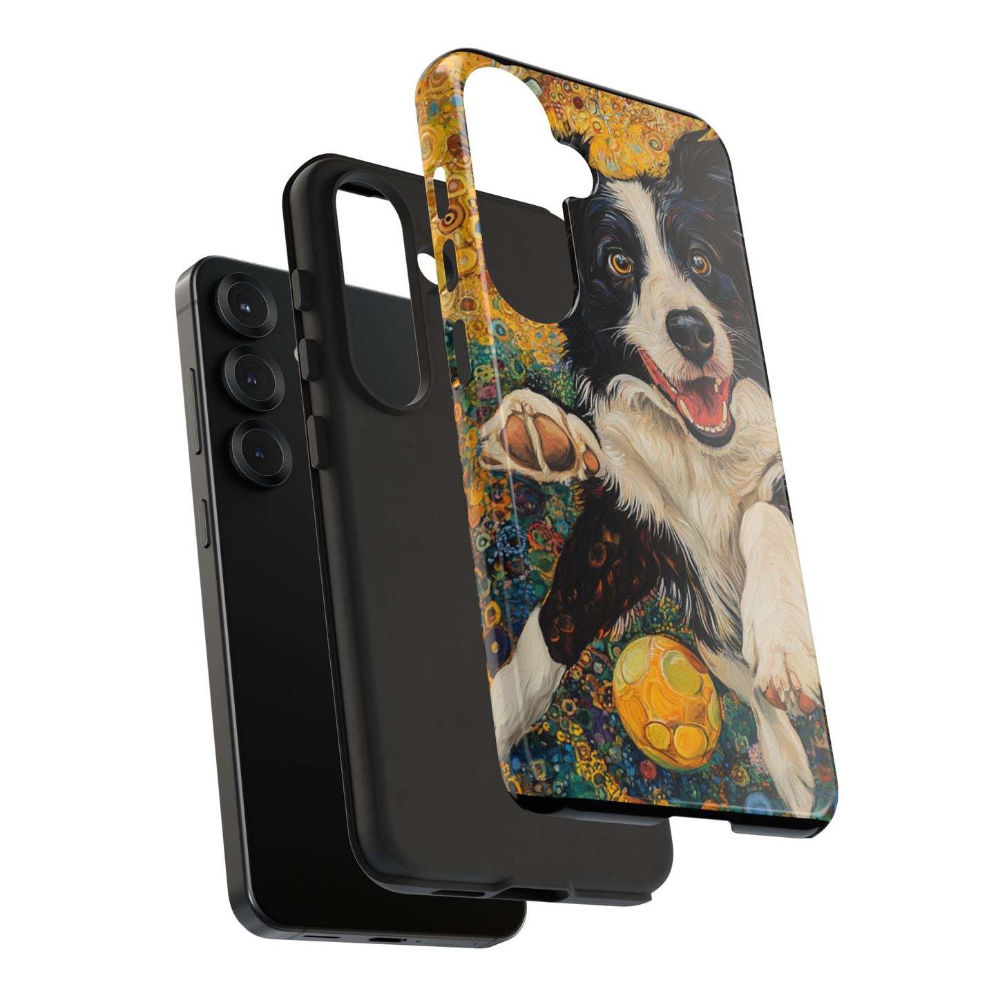 Border Collie Phone Case, Tough Cases, Pet Gifts, Customized Dog Accessories, Dog Mom Gift, Colorful Animal Artwork