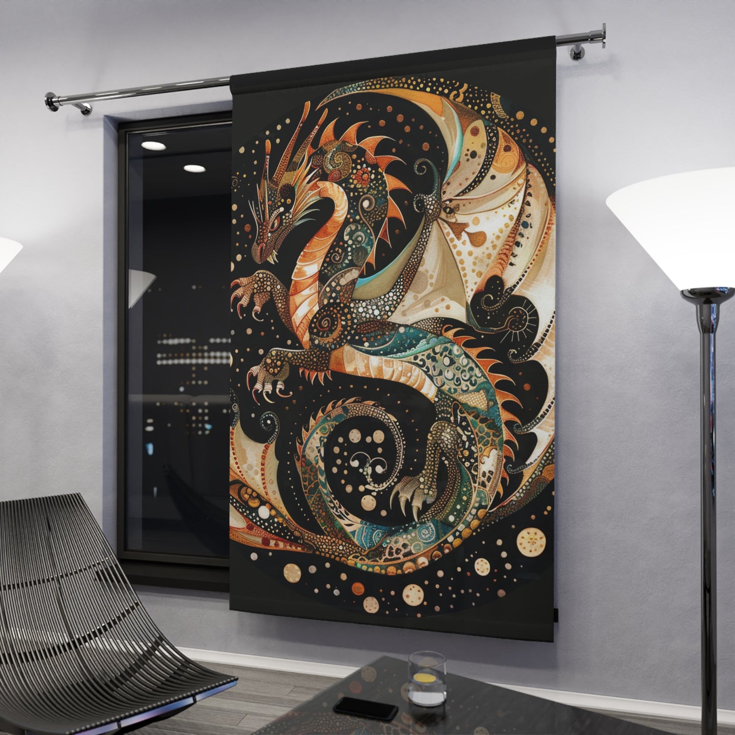 Enchanting Dragon Window Curtain