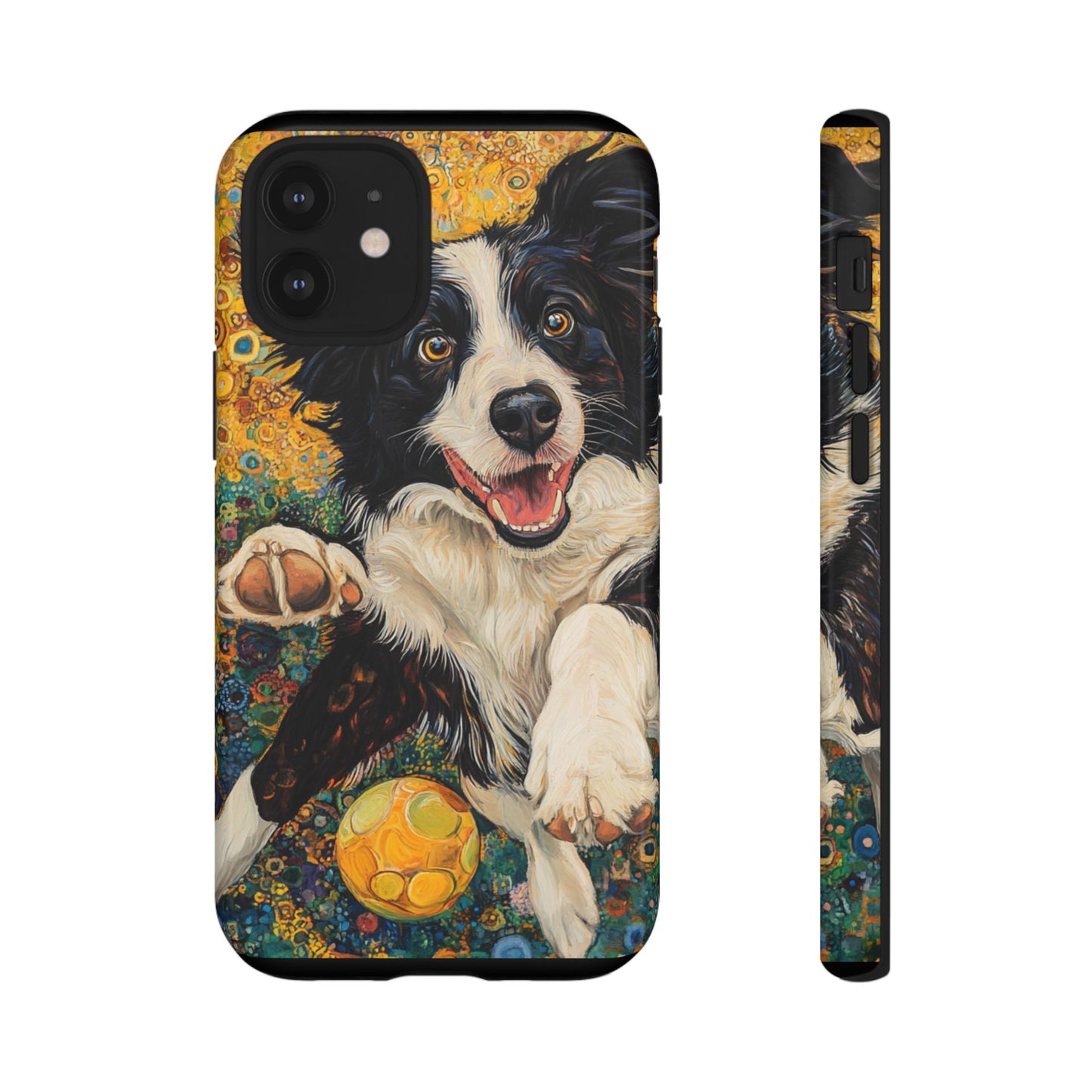 Border Collie Phone Case, Tough Cases, Pet Gifts, Customized Dog Accessories, Dog Mom Gift, Colorful Animal Artwork