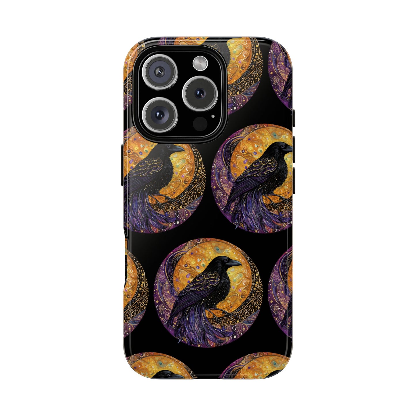 Raven Celestial Phone Case, Astrological Gift, Bird Lover Accessory, Tough Phone Cover, Gothic Aesthetic, Halloween Tech Decor