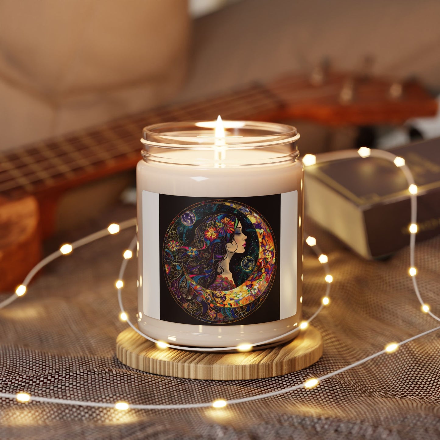Moon Goddess Scented Candle, Aromatherapy Candle, Gift for Her, Home Decor, Meditation Candle, Bohemian Style Candle