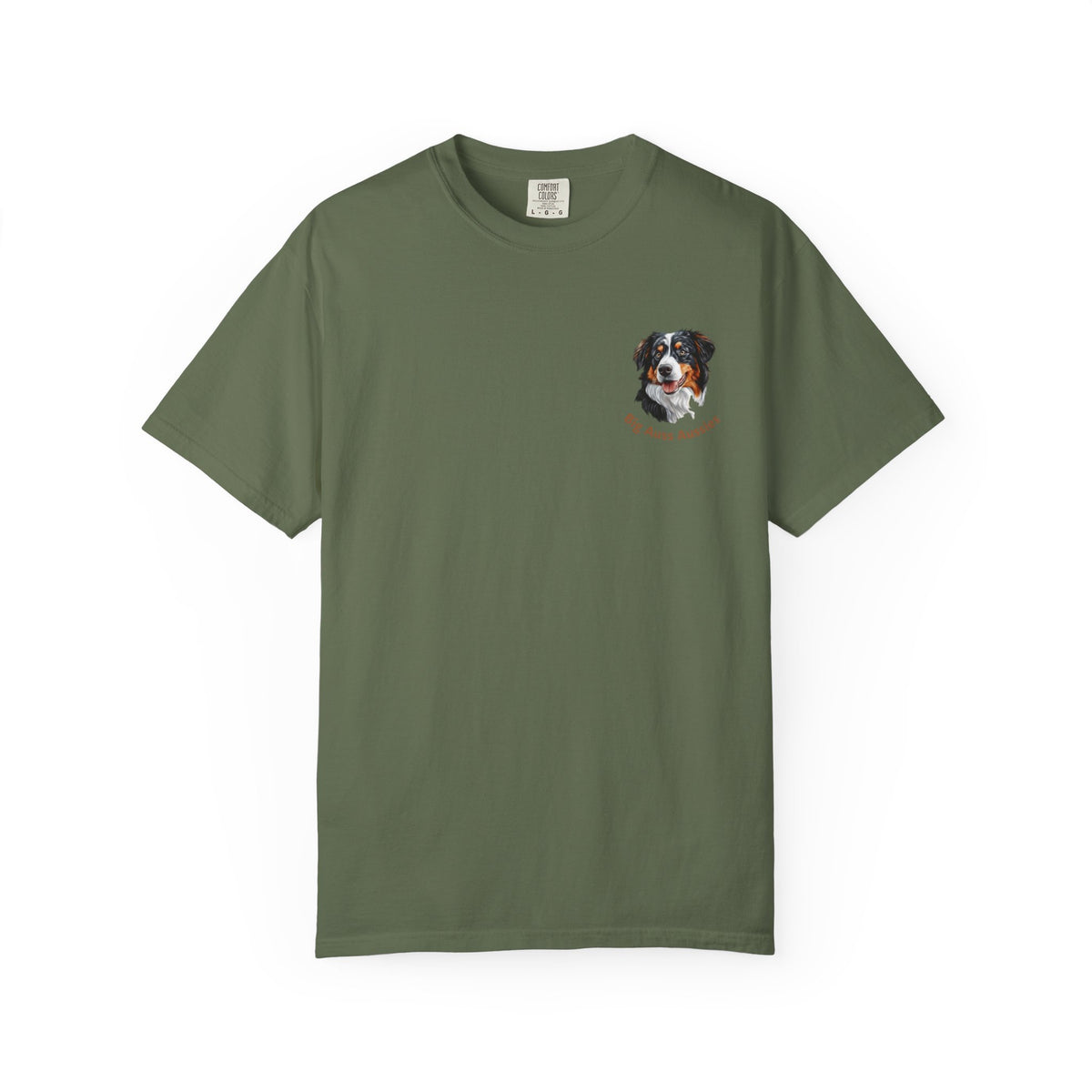 Big Auss Aussies T-shirt, Unisex Garment-Dyed Tee, Tri Color Australian Shepherd