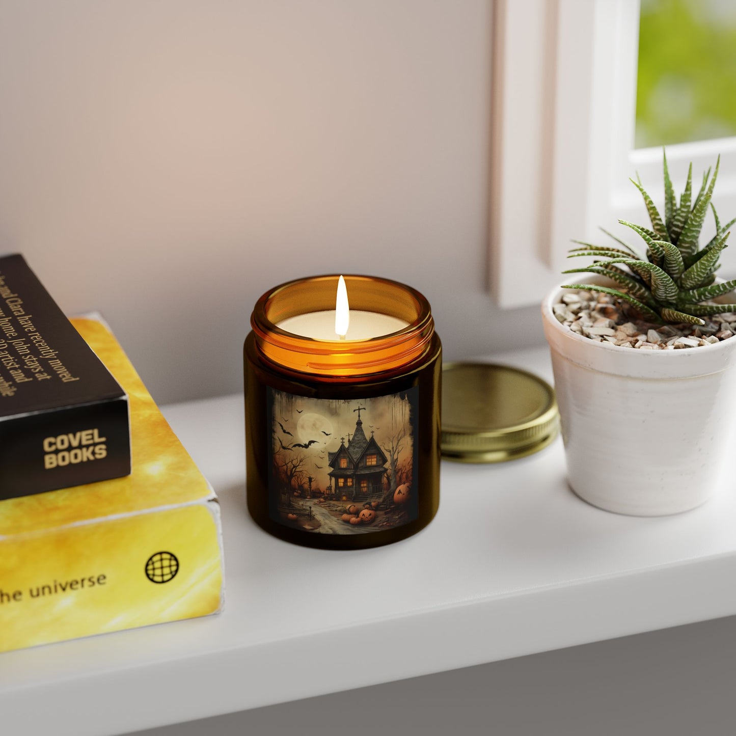 Halloween Haunted House Scented Candle | Spooky Home Decor, Gifts for Fall, Aromatherapy Candle, Unique Candle for Halloween