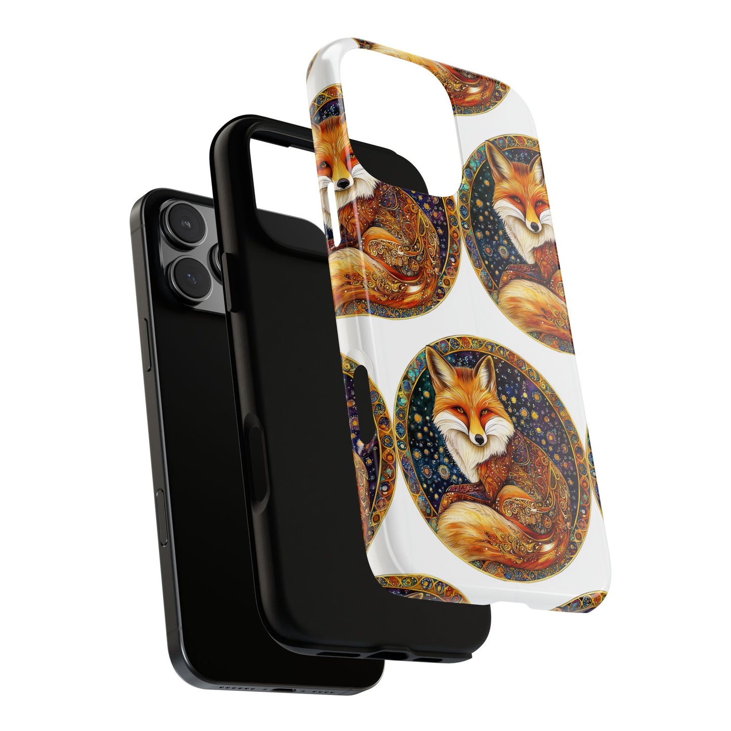Artistic Fox Phone Case, Tough Phone Cover, Unique Gift for Animal Lovers, Stylish Tech Accessory, Nature-Inspired Decor