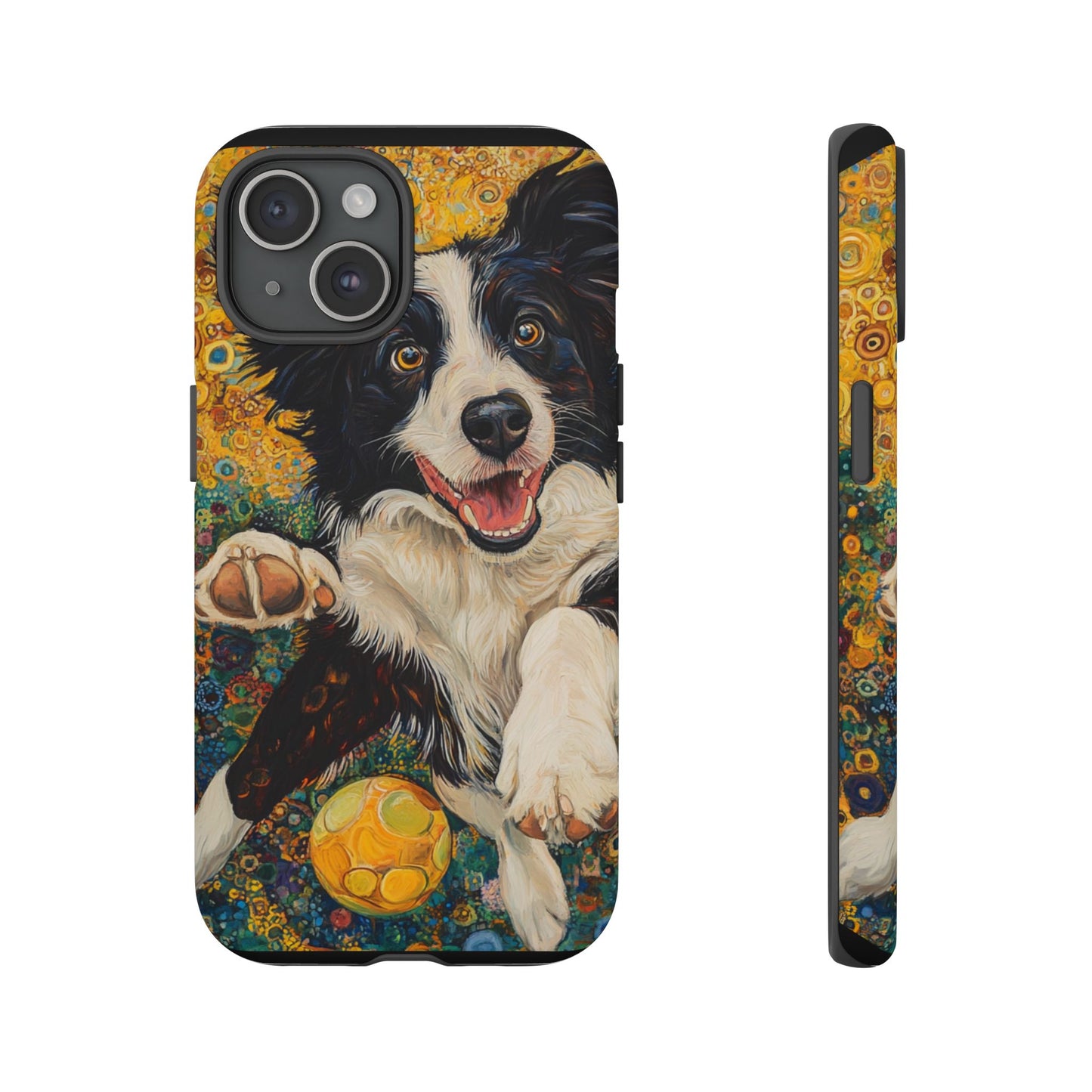 Border Collie Phone Case, Tough Cases, Pet Gifts, Customized Dog Accessories, Dog Mom Gift, Colorful Animal Artwork