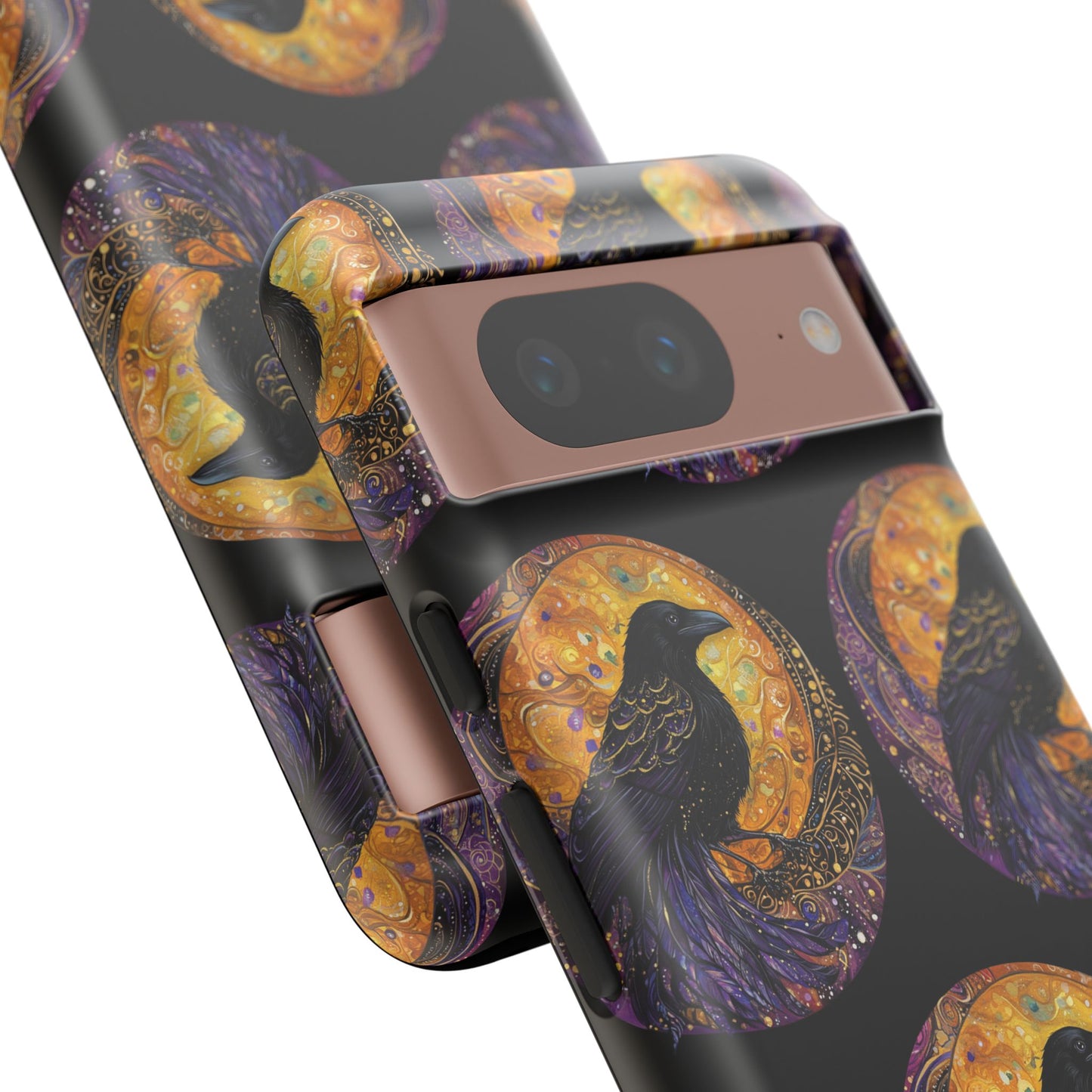 Raven Celestial Phone Case, Astrological Gift, Bird Lover Accessory, Tough Phone Cover, Gothic Aesthetic, Halloween Tech Decor