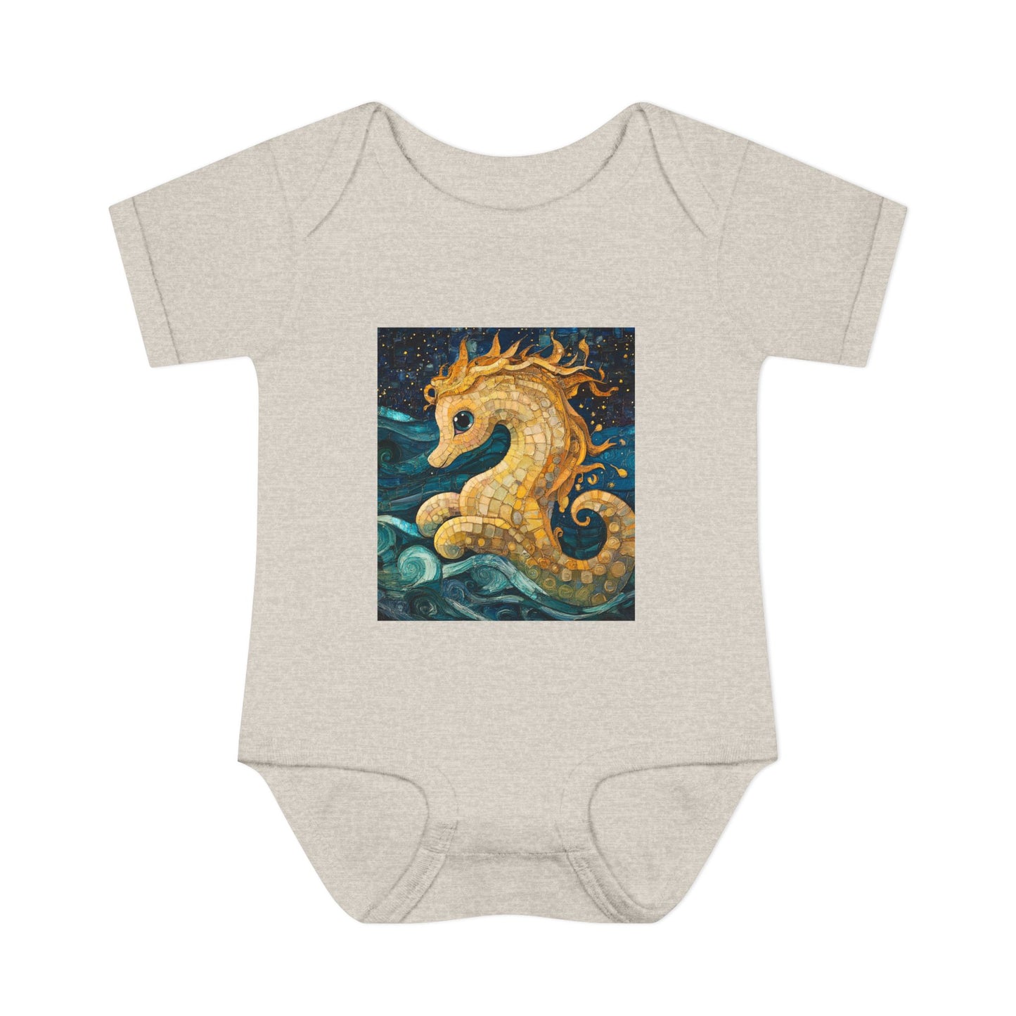 Baby Seahorse Baby Bodysuit, Cute Infant Clothing, Ocean Theme Baby Gift, Nursery Decor, Baby Shower Gift, Sea Creature Outfit