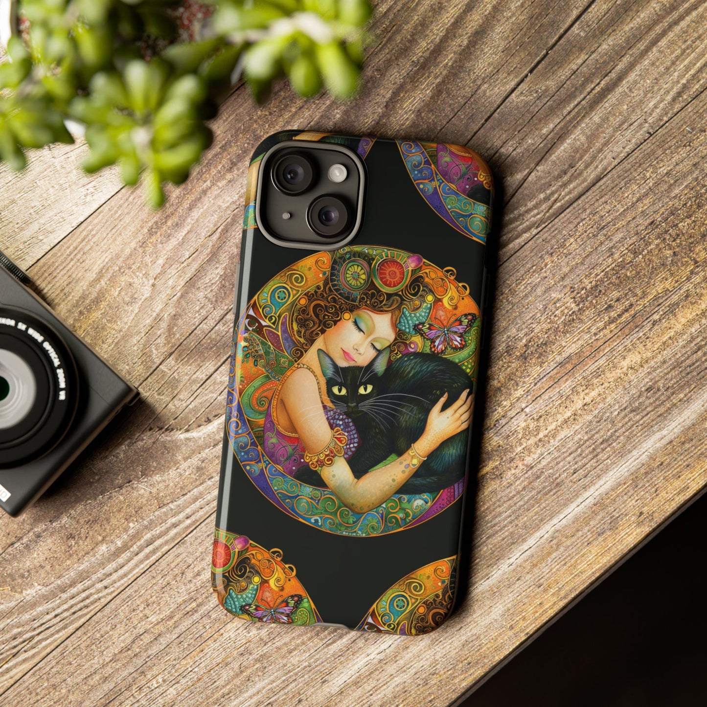 Tough Cases Phone Case, Colorful Protective Cover for Cat Lovers, Trendy Gift for Birthdays, Unique Art Phone Accessories