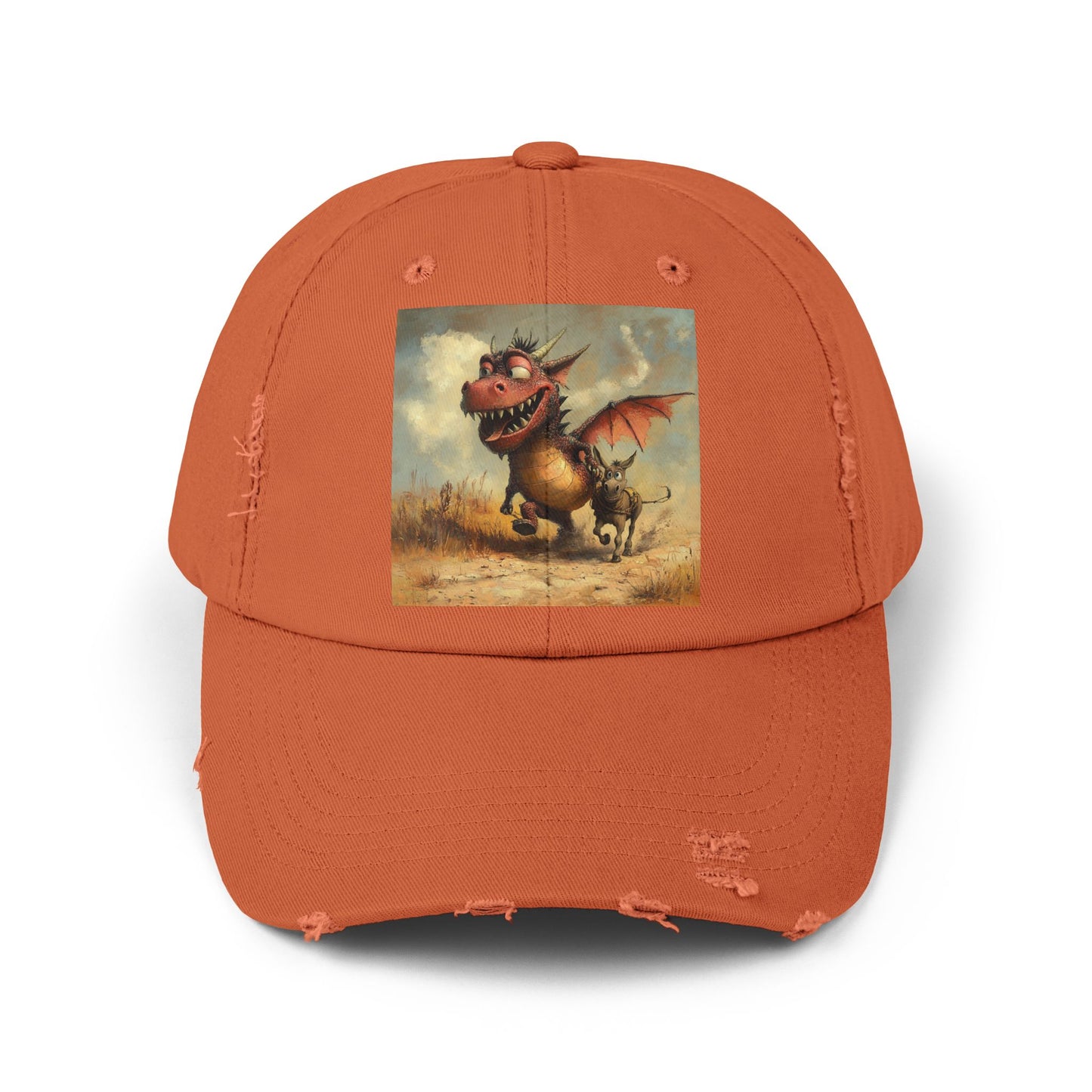 Playful Dragon Ass Distressed Cap | Unisex Cap, Casual, Gift for Fantasy Lovers, Birthday Gift, Festival Attire