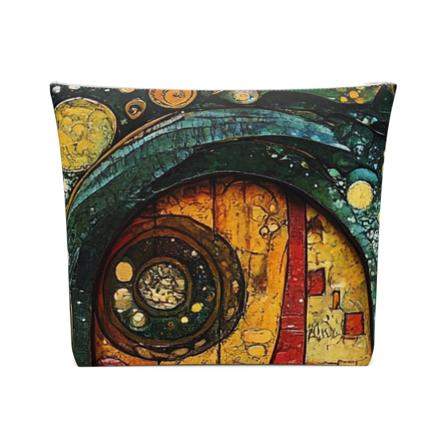 Fairy Door Artistic Cotton Cosmetic Bag - Unique Makeup Pouch, Gift for Her, Travel Organizer, Bohemian Style, Everyday Essentials