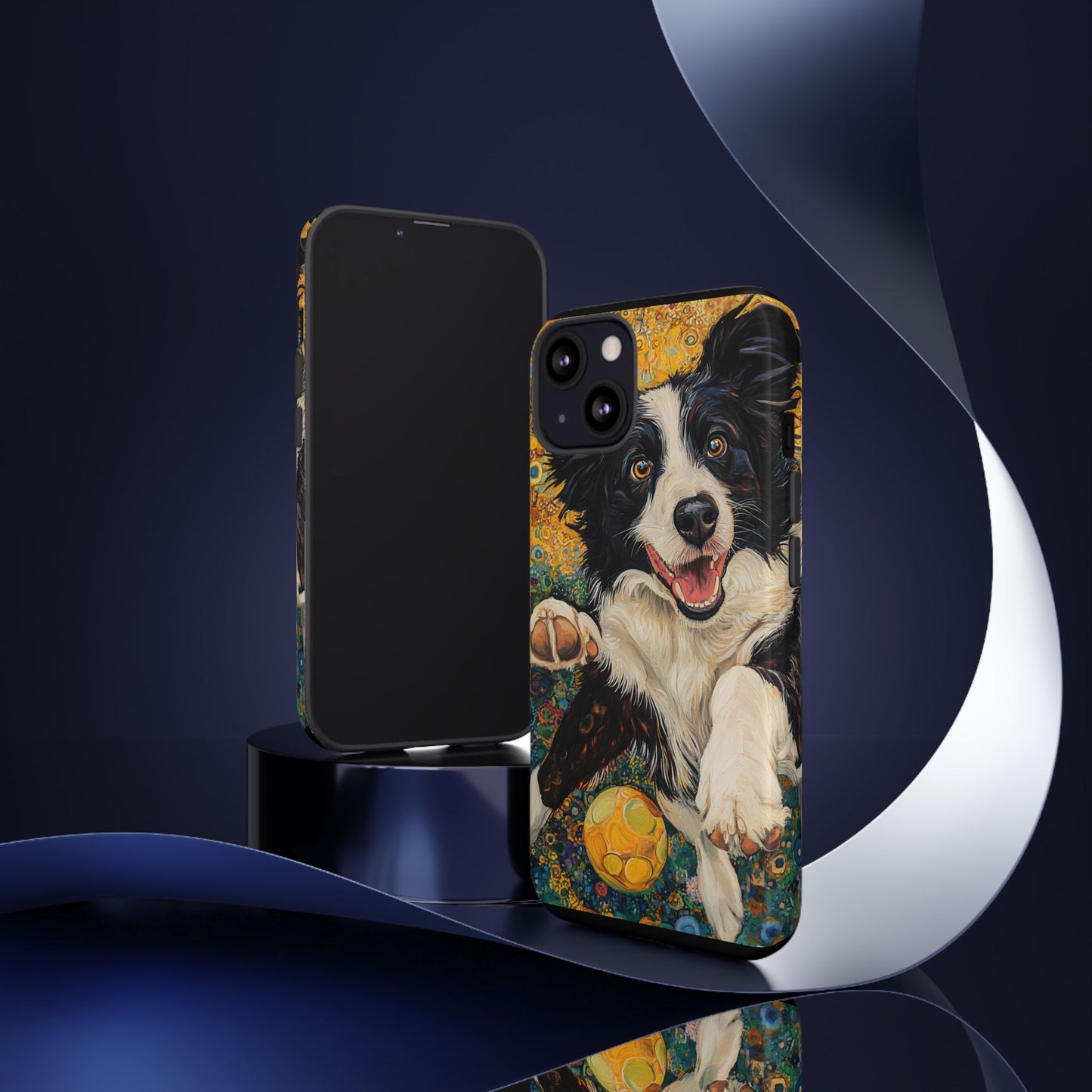 Border Collie Phone Case, Tough Cases, Pet Gifts, Customized Dog Accessories, Dog Mom Gift, Colorful Animal Artwork
