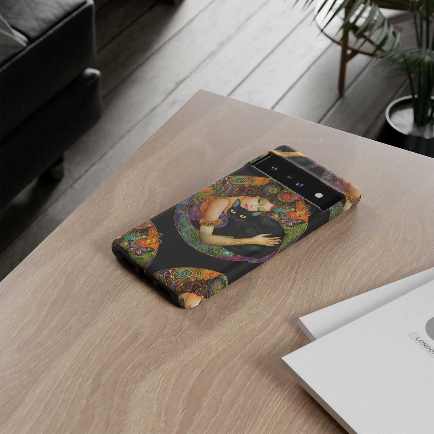 Tough Cases Phone Case, Colorful Protective Cover for Cat Lovers, Trendy Gift for Birthdays, Unique Art Phone Accessories