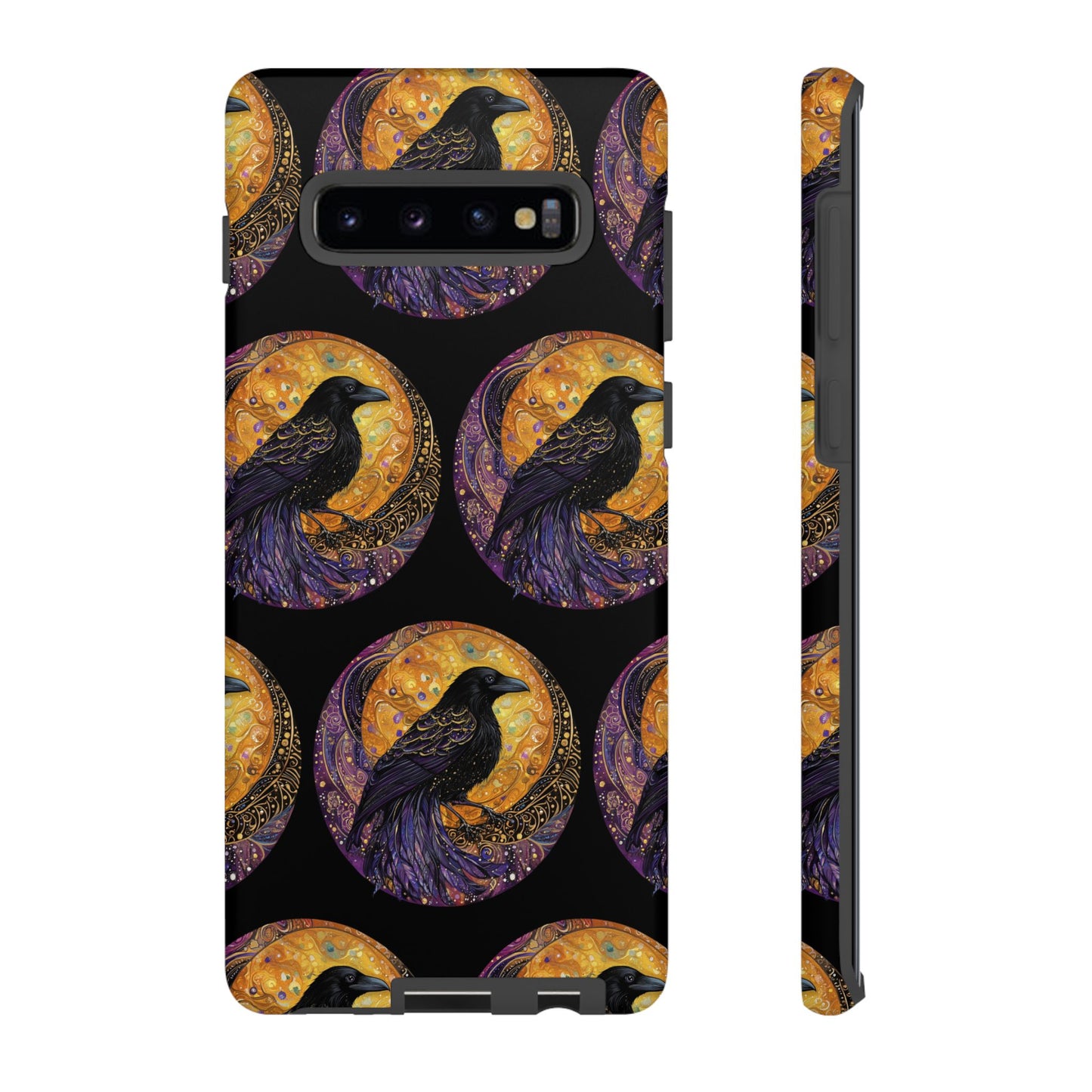 Raven Celestial Phone Case, Astrological Gift, Bird Lover Accessory, Tough Phone Cover, Gothic Aesthetic, Halloween Tech Decor