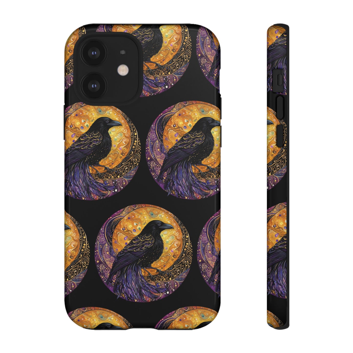 Raven Celestial Phone Case, Astrological Gift, Bird Lover Accessory, Tough Phone Cover, Gothic Aesthetic, Halloween Tech Decor