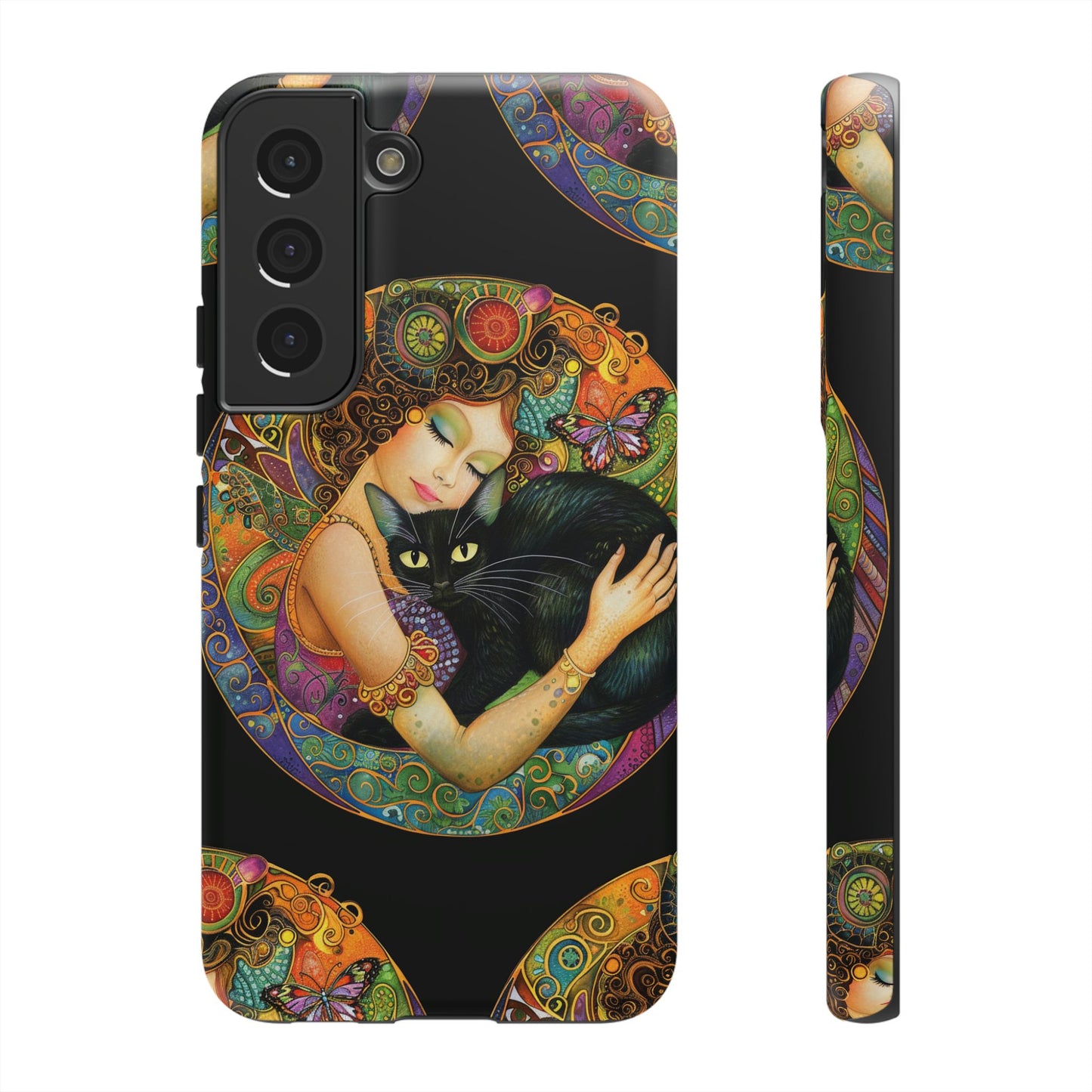 Tough Cases Phone Case, Colorful Protective Cover for Cat Lovers, Trendy Gift for Birthdays, Unique Art Phone Accessories
