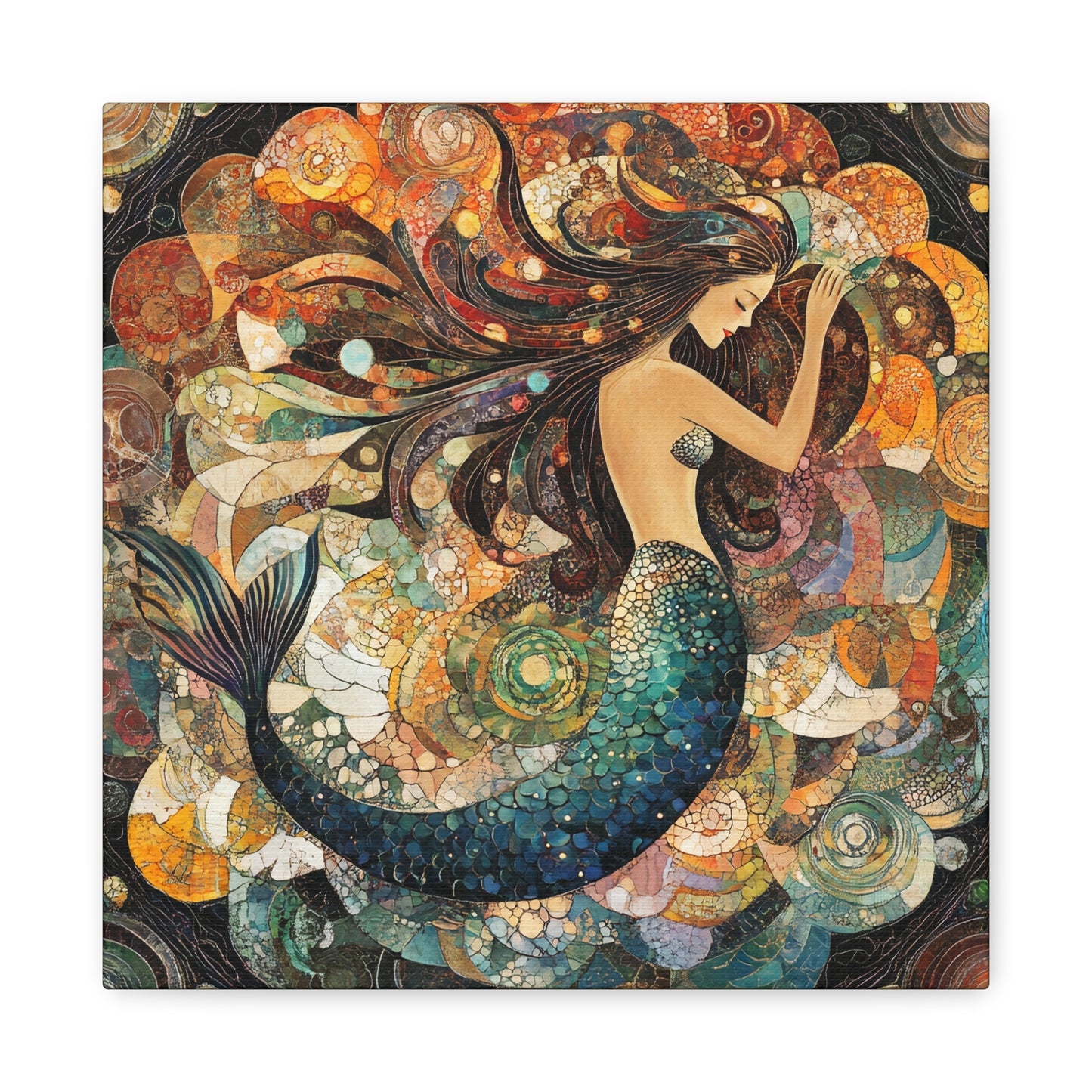 Mermaid Art Print, Canvas Wall Decor, Ocean-Themed Home Decor, Unique Gift for Mermaid Lovers, Nautical Wall Art, Coastal Decor