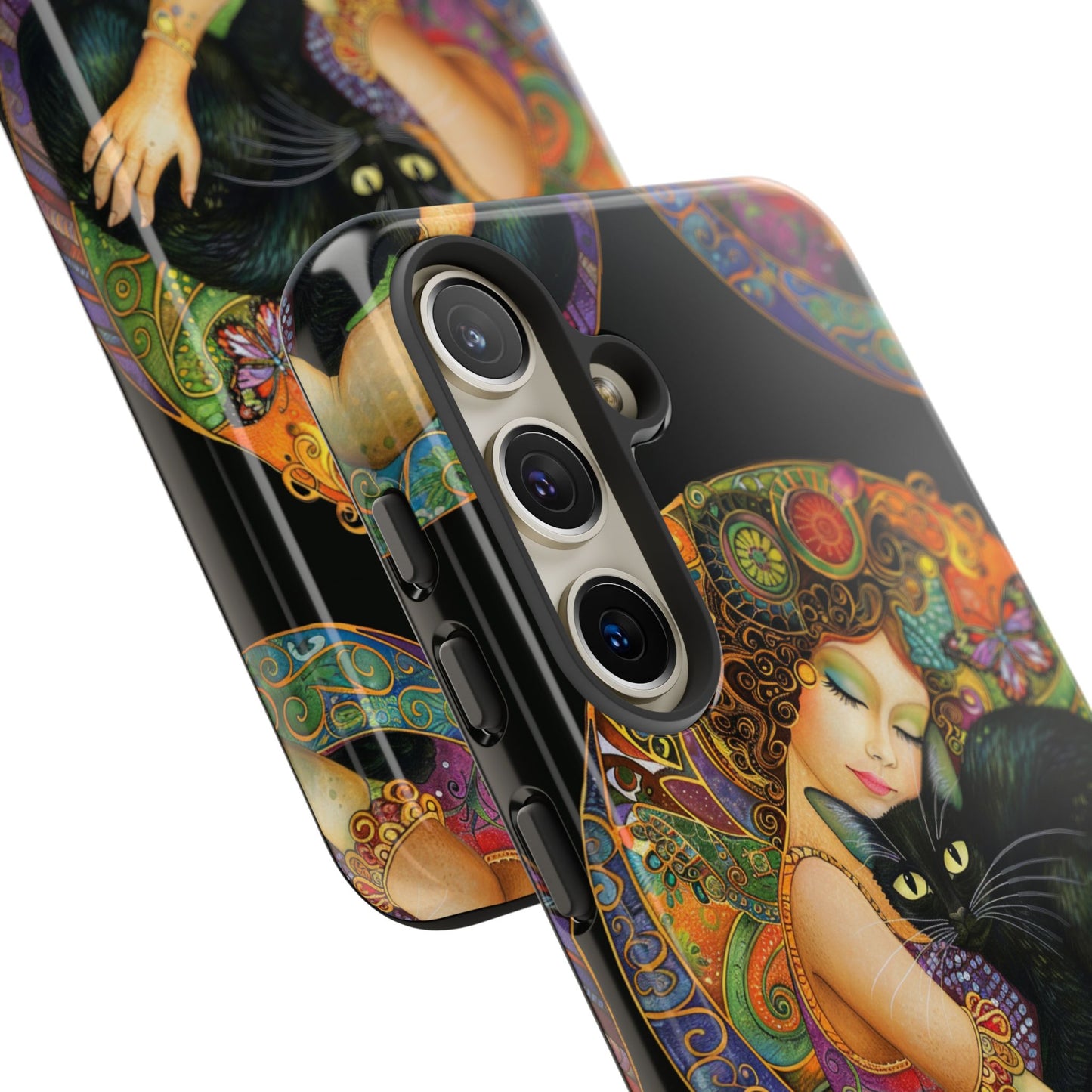 Tough Cases Phone Case, Colorful Protective Cover for Cat Lovers, Trendy Gift for Birthdays, Unique Art Phone Accessories