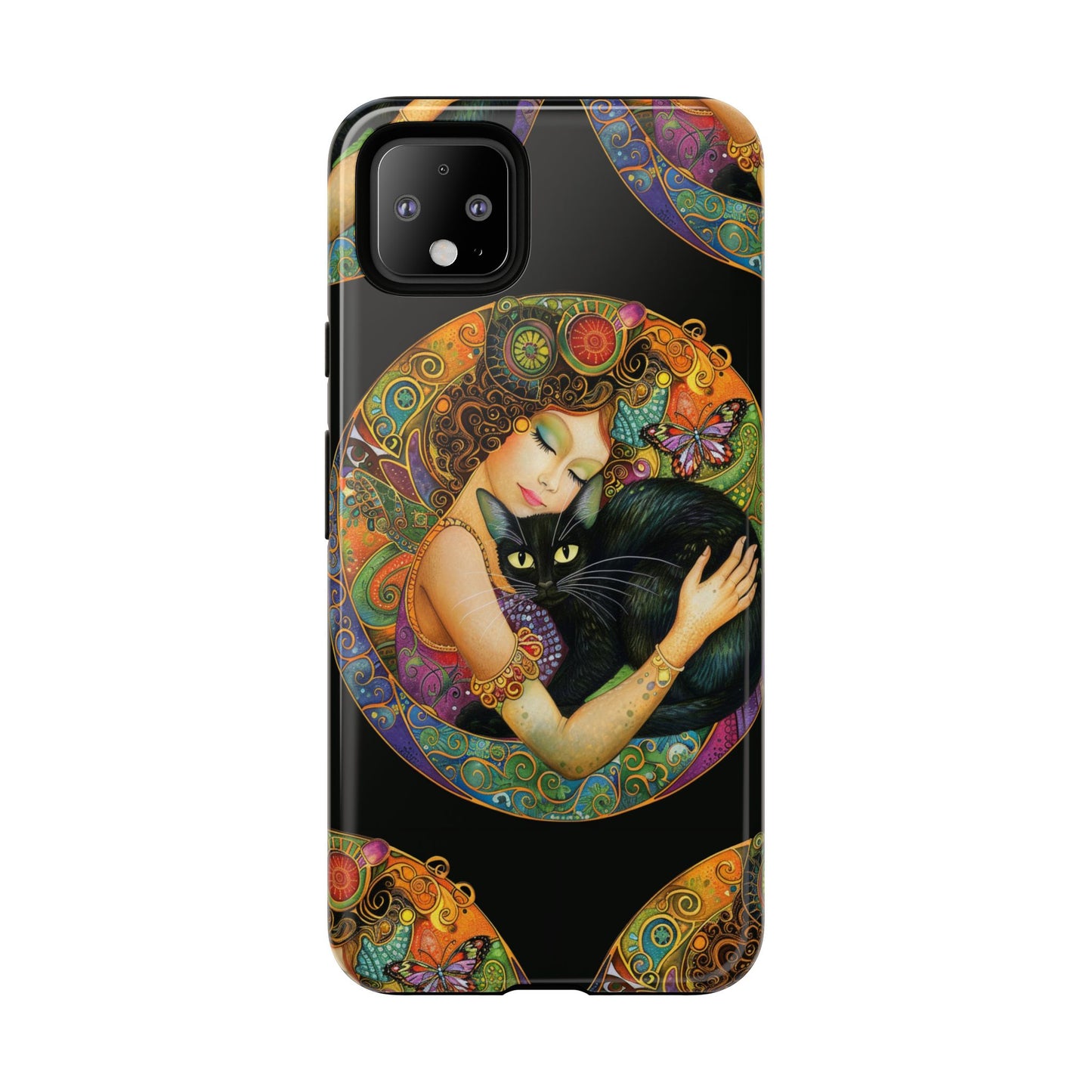 Tough Cases Phone Case, Colorful Protective Cover for Cat Lovers, Trendy Gift for Birthdays, Unique Art Phone Accessories