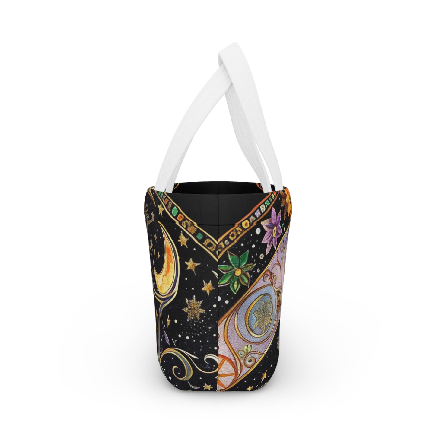 Cosmic Celestial Lunch Bag - Stylish Tote for Work, School, or Picnic, Astrology Gift, Starry Design, Reusable Lunch Tote