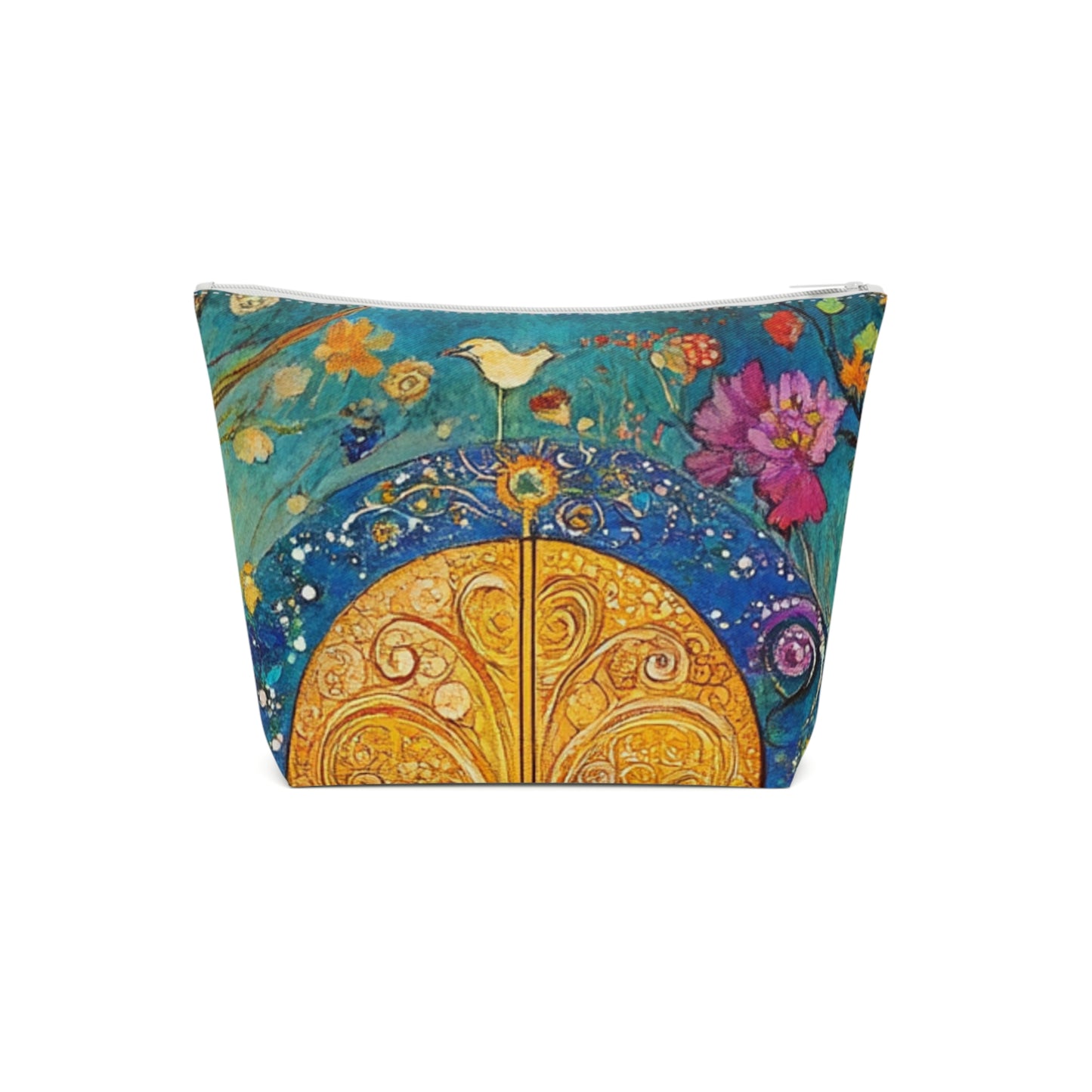 Colorful Floral Cosmetic Bag, Makeup Pouch, Travel Organizer, Gift for Her, Boho Style