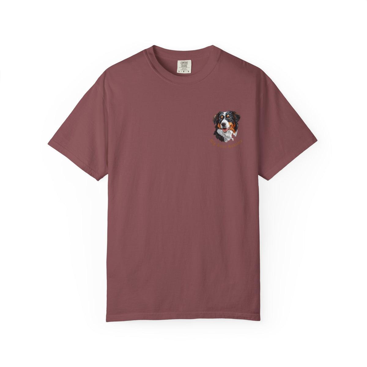 Big Auss Aussies T-shirt, Unisex Garment-Dyed Tee, Tri Color Australian Shepherd