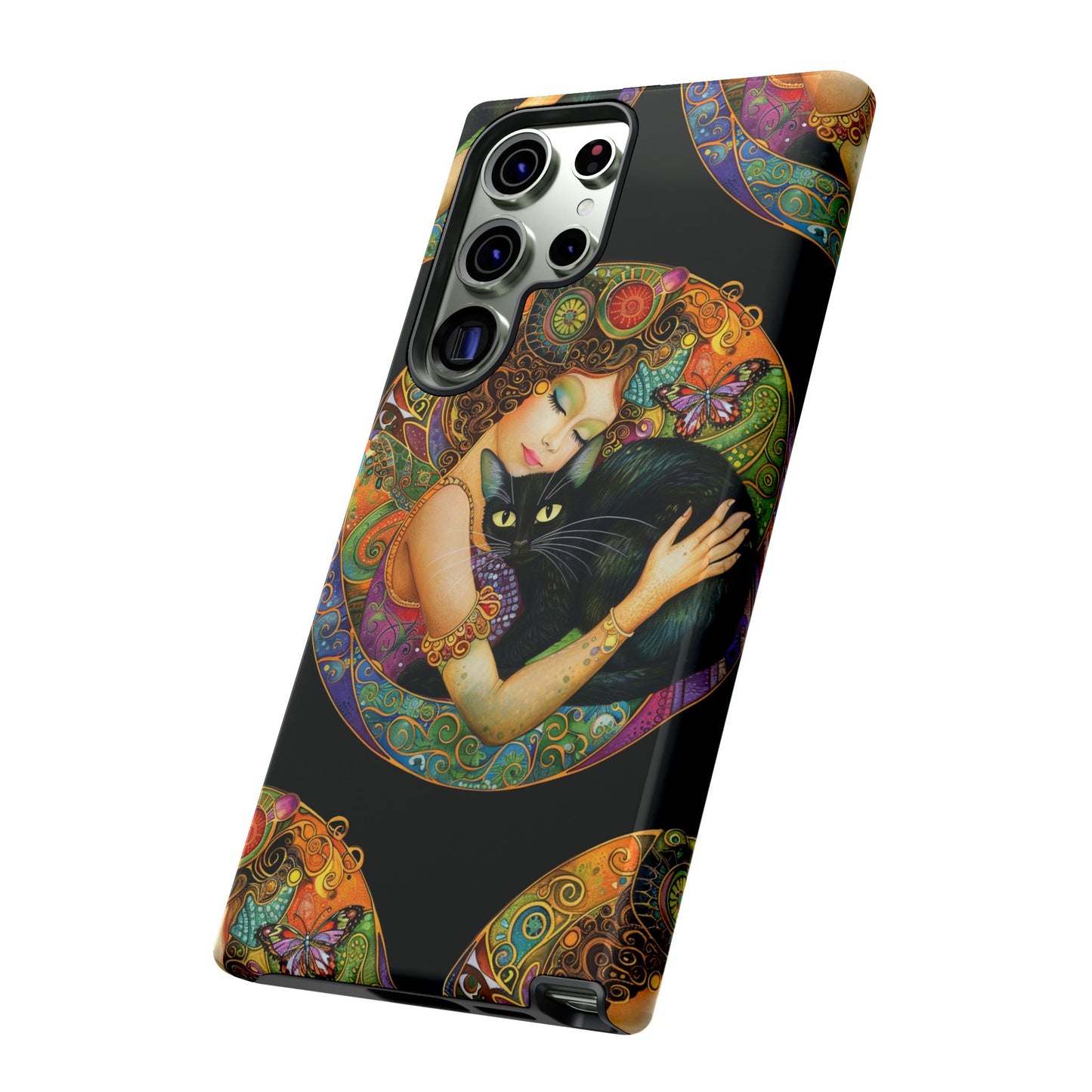 Tough Cases Phone Case, Colorful Protective Cover for Cat Lovers, Trendy Gift for Birthdays, Unique Art Phone Accessories