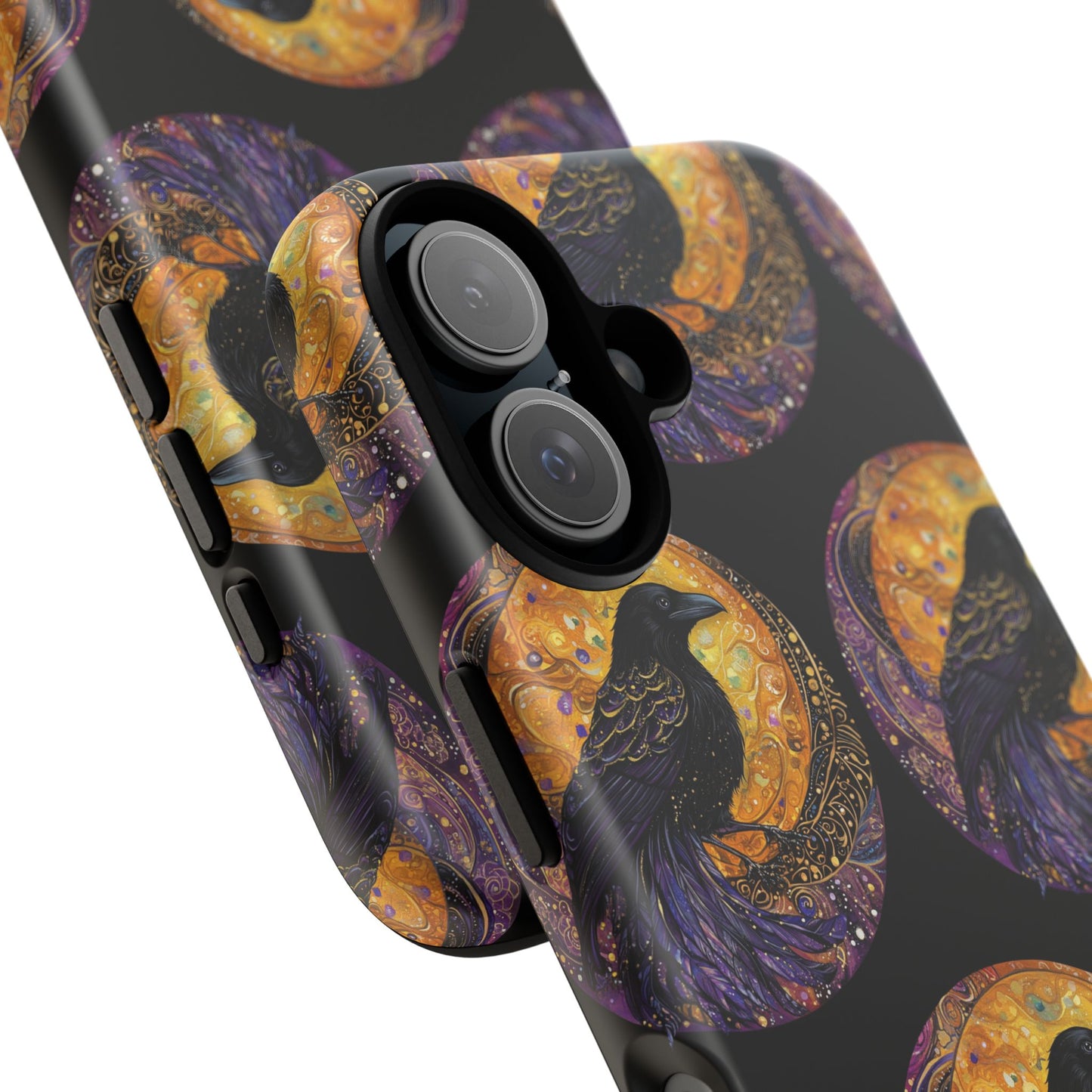 Raven Celestial Phone Case, Astrological Gift, Bird Lover Accessory, Tough Phone Cover, Gothic Aesthetic, Halloween Tech Decor