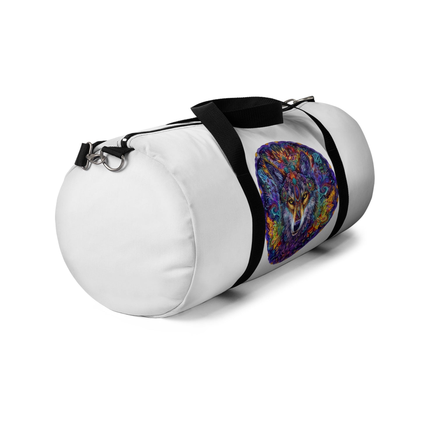 Colorful Wolf Design Duffel Bag | Travel Bag, Gym Bag, Weekend Getaway, Animal Lover Gift, Bohemian Style