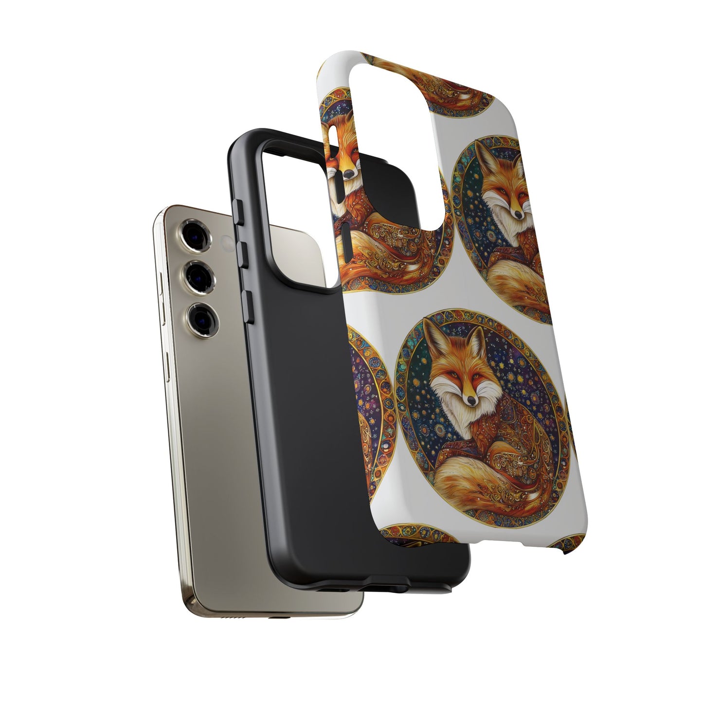 Artistic Fox Phone Case, Tough Phone Cover, Unique Gift for Animal Lovers, Stylish Tech Accessory, Nature-Inspired Decor