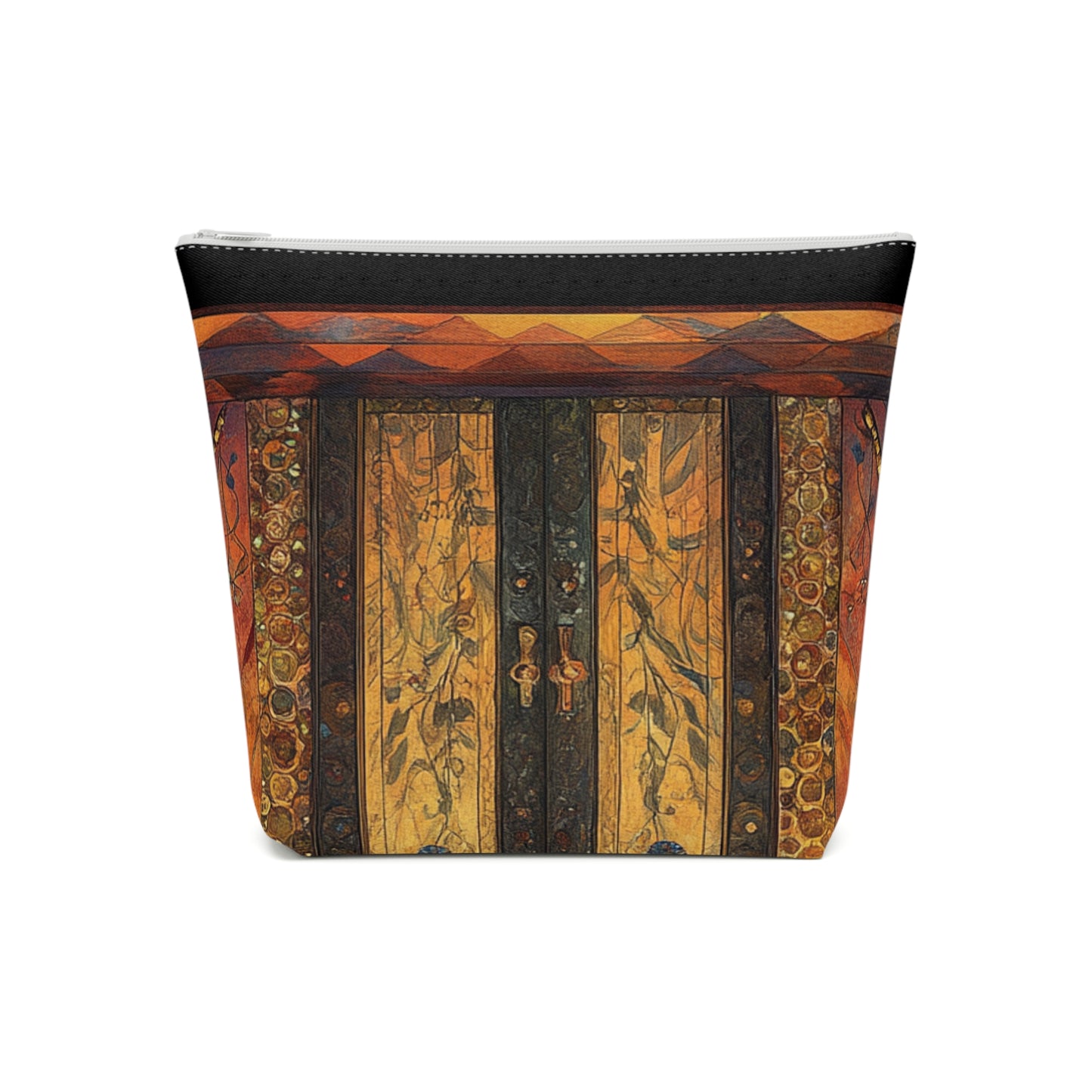 Fairy Door Artistic Cotton Cosmetic Bag - Unique Makeup Pouch, Travel Organizer, Gift for Her, Bohemian Style, Decorative Toiletry Bag