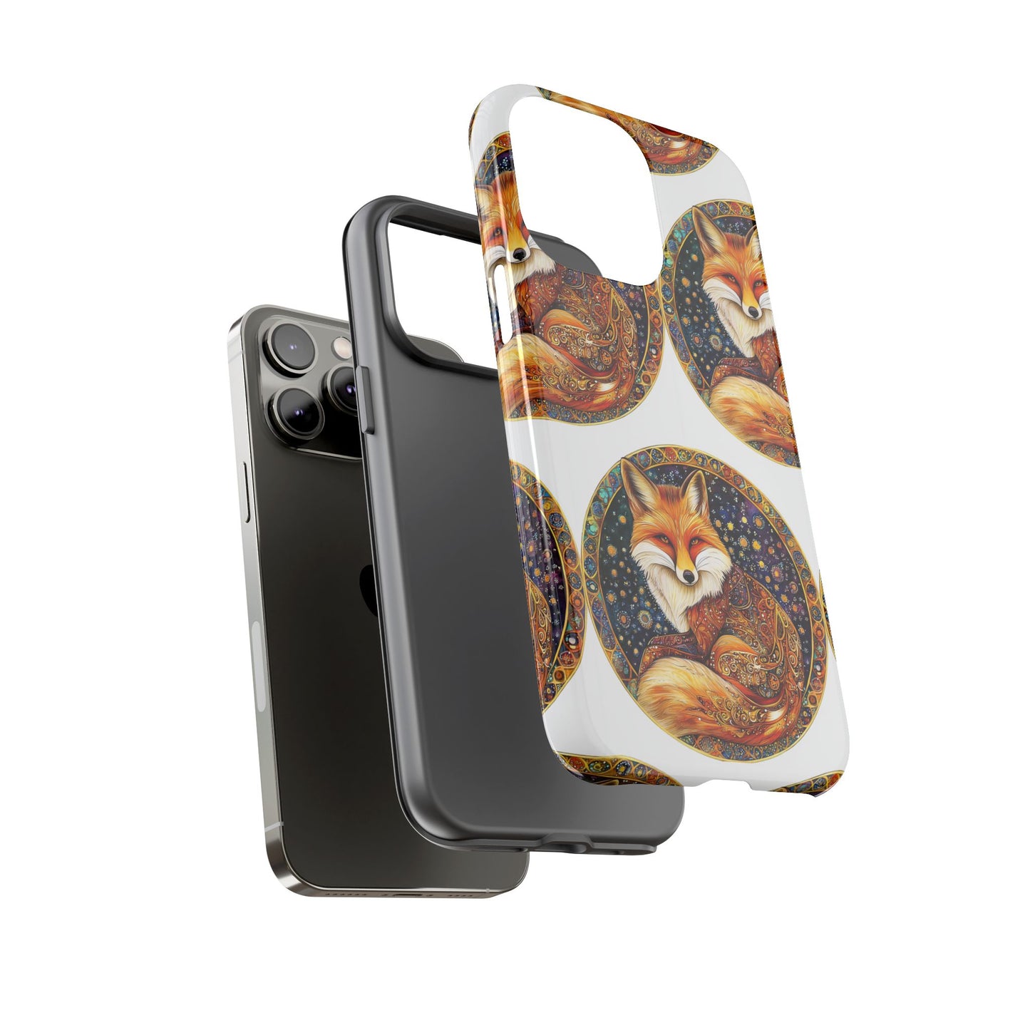 Artistic Fox Phone Case, Tough Phone Cover, Unique Gift for Animal Lovers, Stylish Tech Accessory, Nature-Inspired Decor
