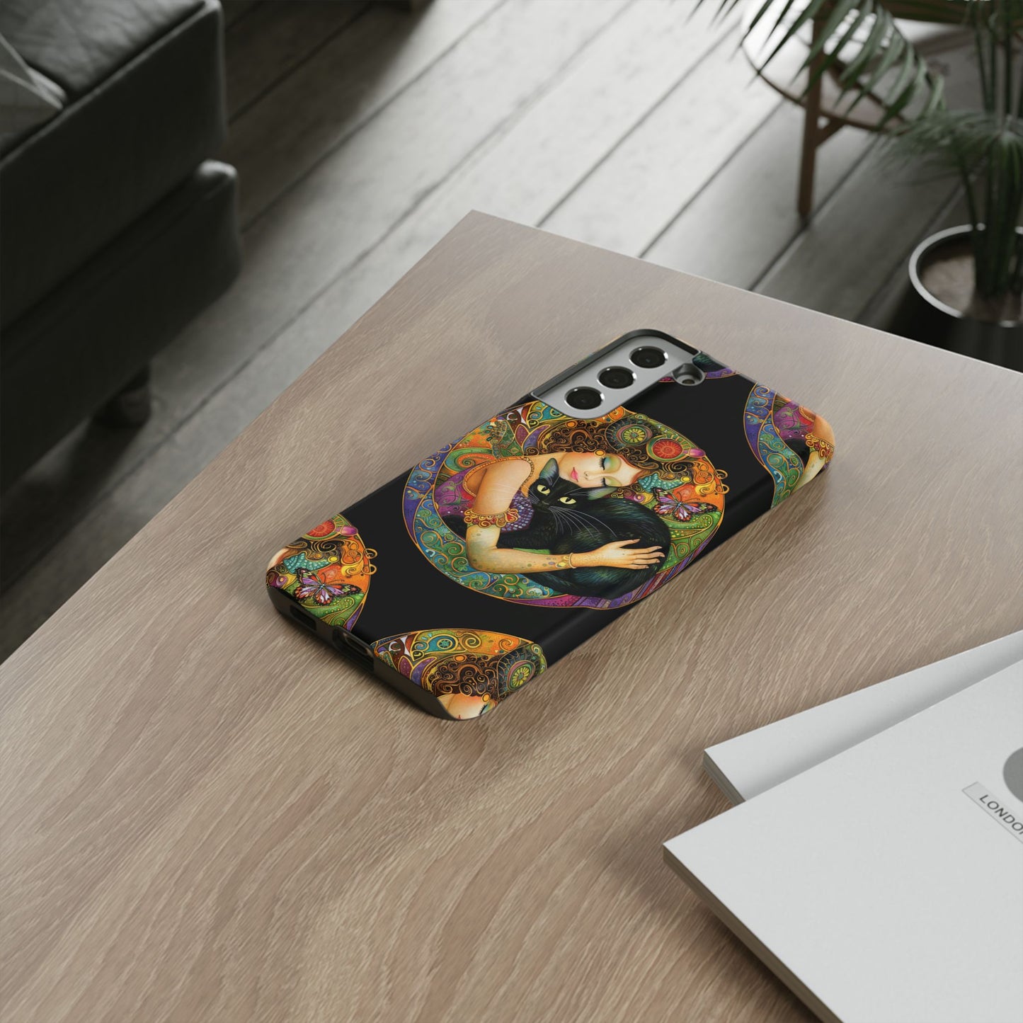 Tough Cases Phone Case, Colorful Protective Cover for Cat Lovers, Trendy Gift for Birthdays, Unique Art Phone Accessories