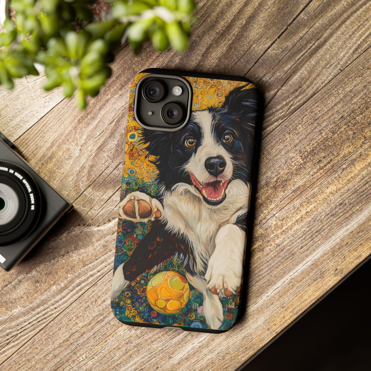 Border Collie Phone Case, Tough Cases, Pet Gifts, Customized Dog Accessories, Dog Mom Gift, Colorful Animal Artwork