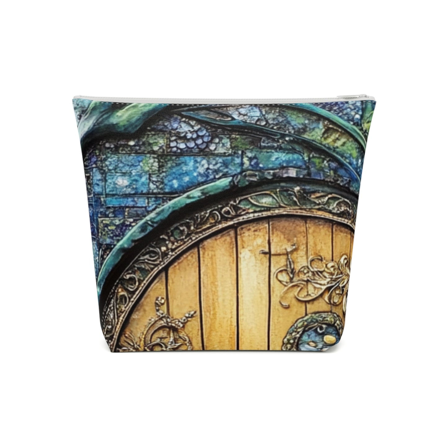 Fairy Door Mystical Floral Cosmetic Bag | Travel Pouch, Makeup Organizer, Gift for Her, Boho Style, Unique Design