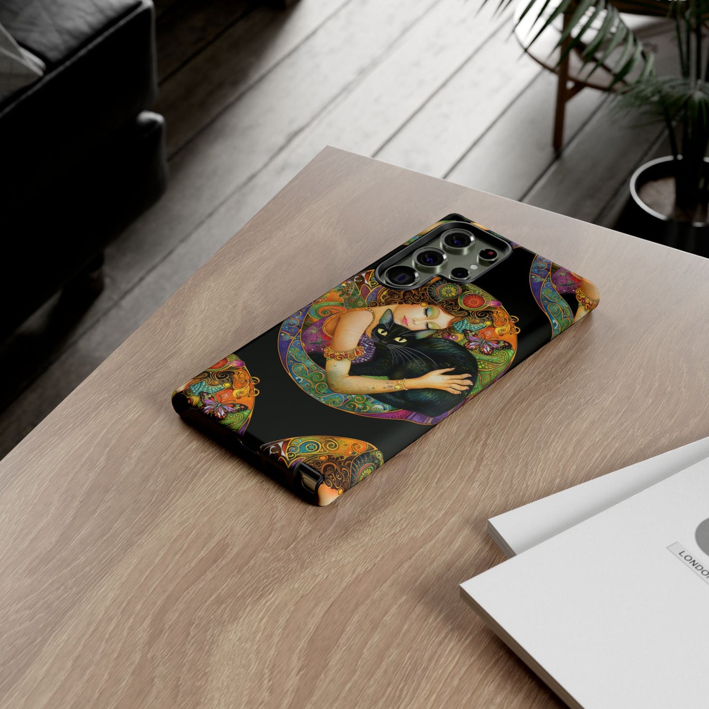 Tough Cases Phone Case, Colorful Protective Cover for Cat Lovers, Trendy Gift for Birthdays, Unique Art Phone Accessories