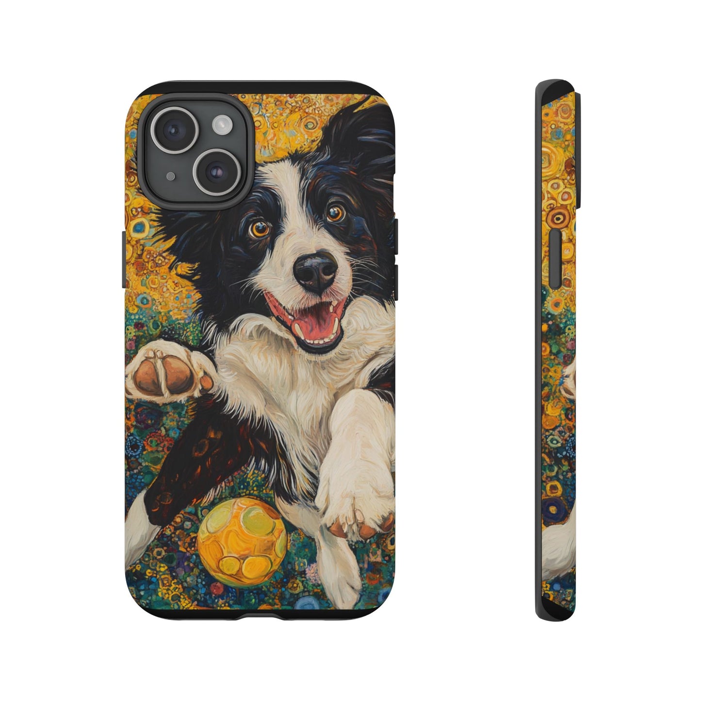 Border Collie Phone Case, Tough Cases, Pet Gifts, Customized Dog Accessories, Dog Mom Gift, Colorful Animal Artwork