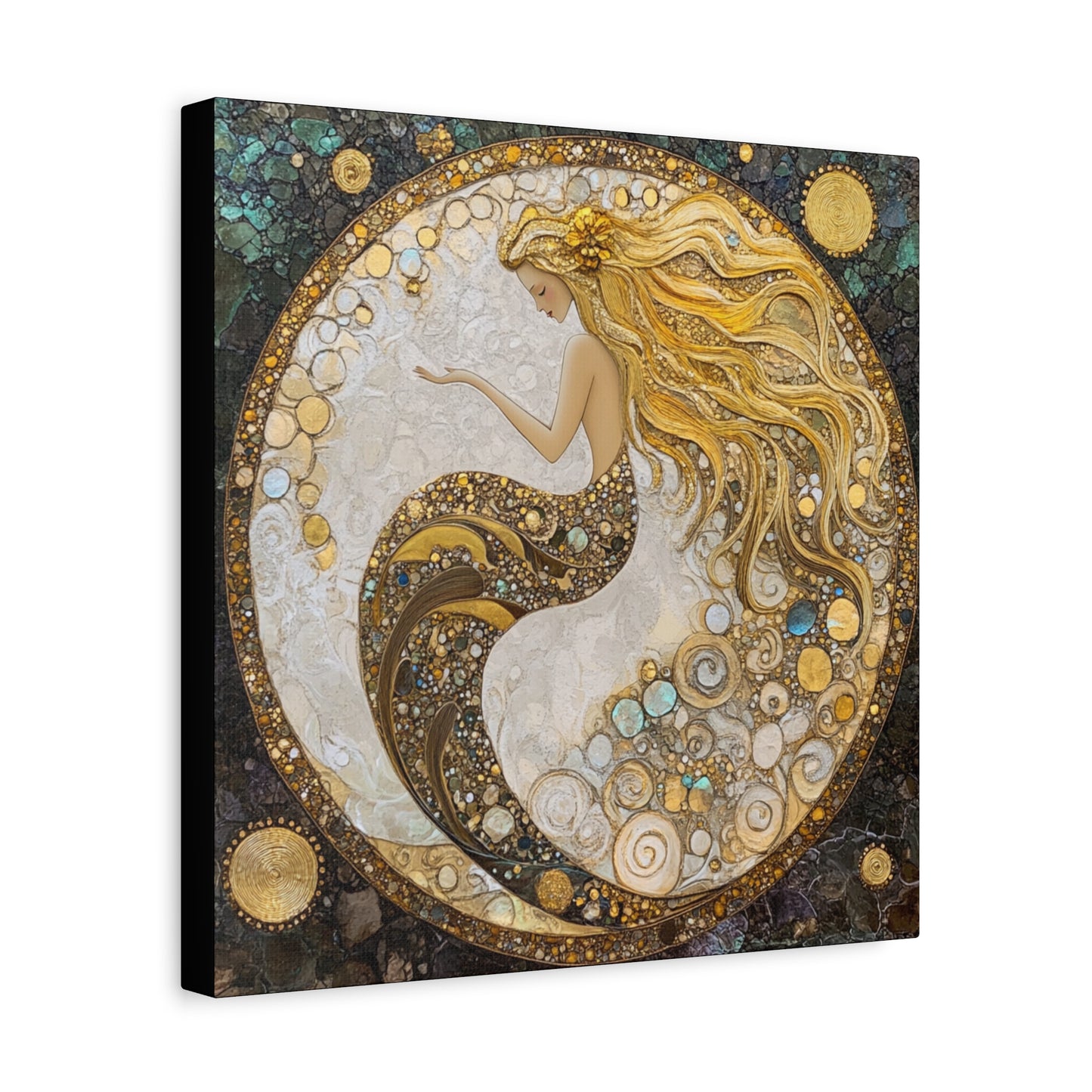 Artistic Mermaid Canvas Wall Art, Coastal Decor, Beach House Wall Art, Home Decoration, Unique Gift for Sea Lovers