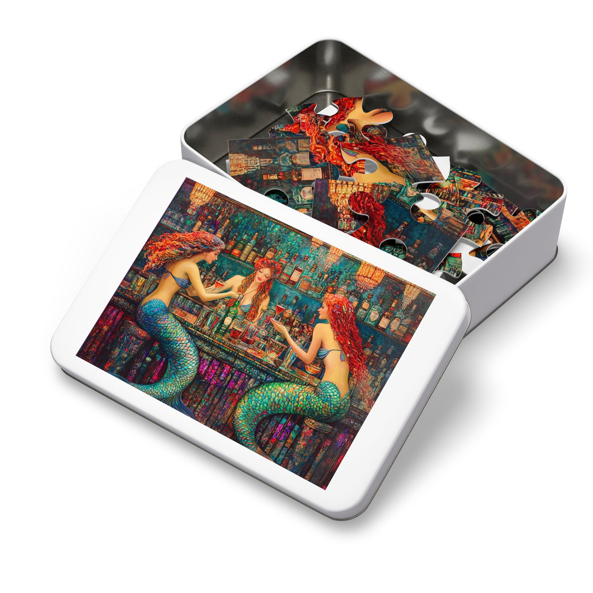 Mermaid Bar Gift Store Jigsaw Puzzle | 500-Piece Puzzle with Tin