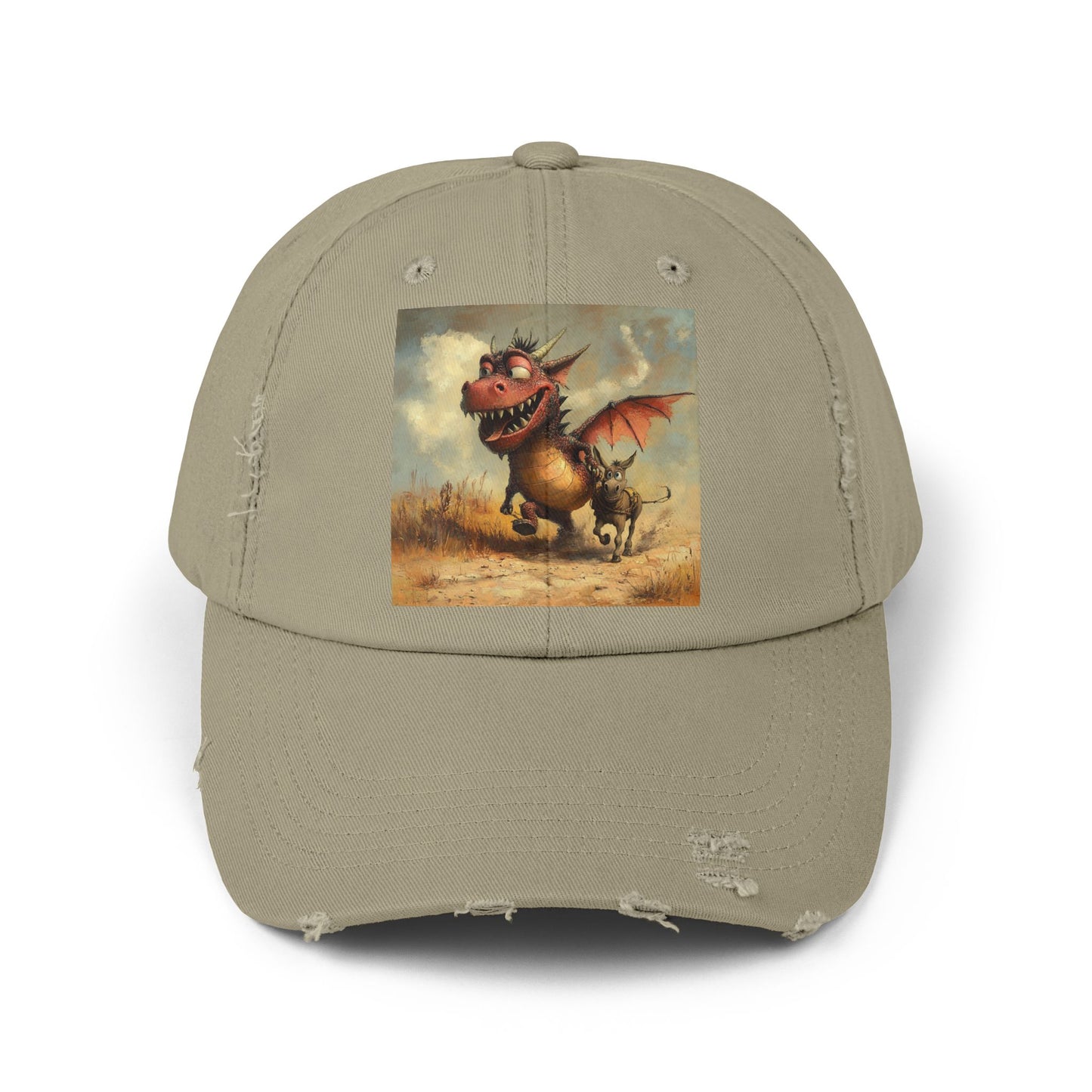 Playful Dragon Ass Distressed Cap | Unisex Cap, Casual, Gift for Fantasy Lovers, Birthday Gift, Festival Attire